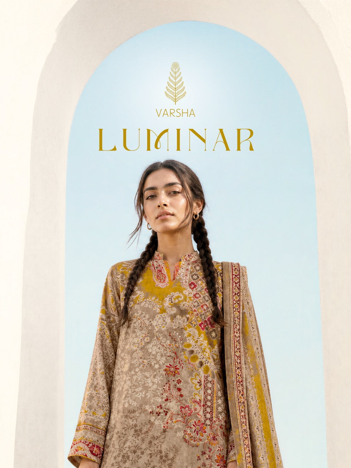 Luminar Varshaa Satin Silk Pant Style Suits Exporter