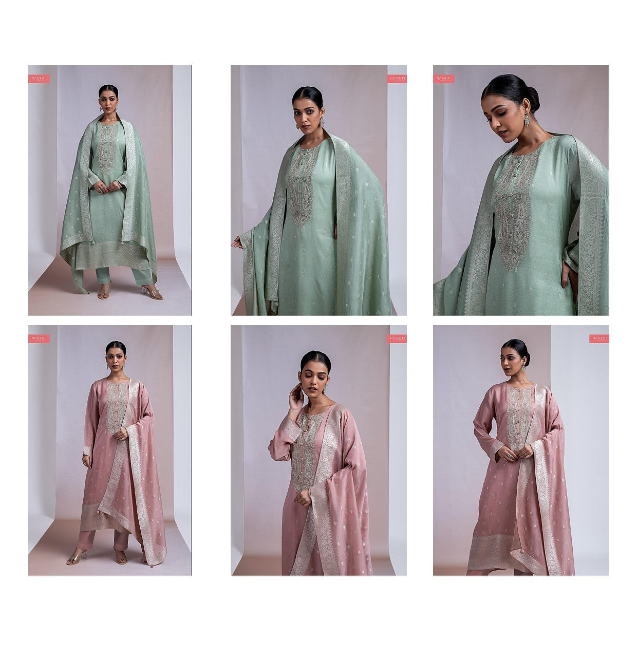 Lumzi Naariti Silk Jacquard Pant Style Suits Exporter
