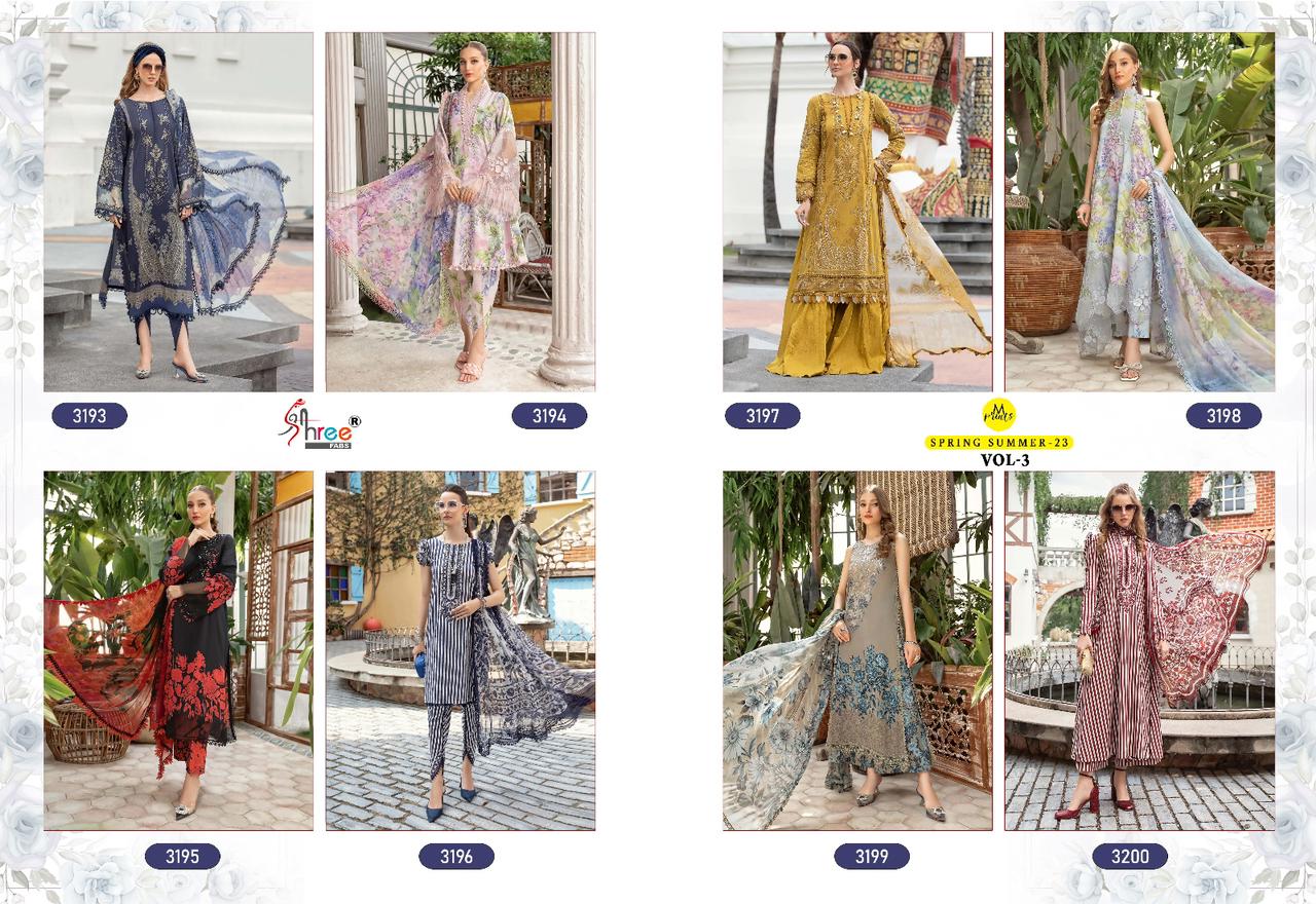 M Prints Spring Summer 23 Vol 3 Shree Fabs Cotton Pakistani Patch Work Suits Wholesale