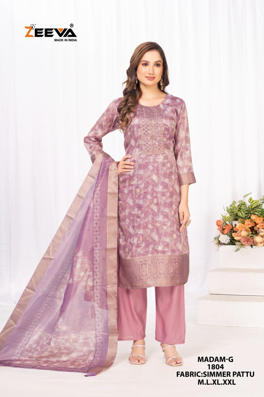 Madam G Zeeva Simmer Readymade Pant Style Suits Wholesaler