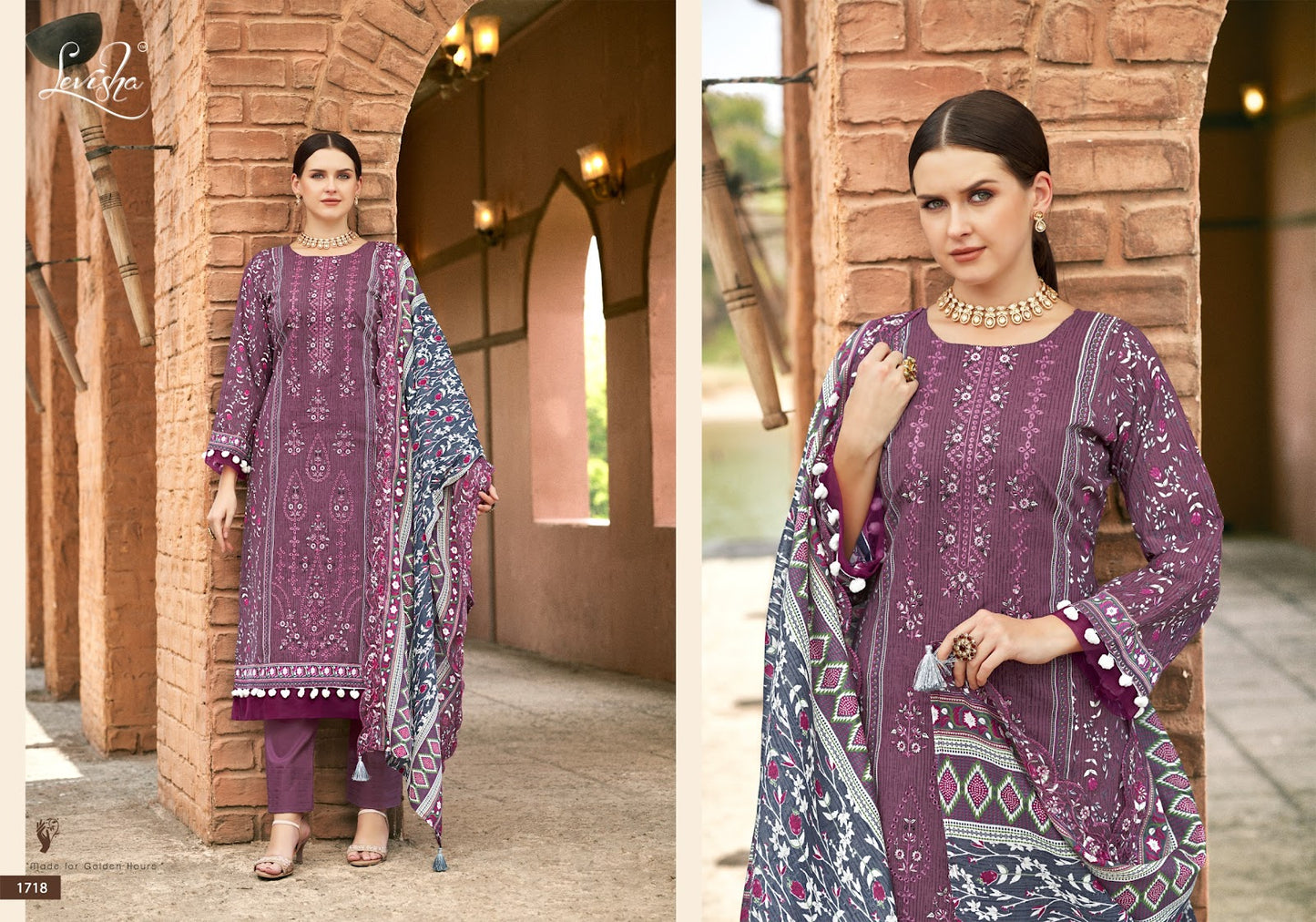Madhubala 17 Levisha Lawn Cotton Karachi Salwar Suits Exporter India