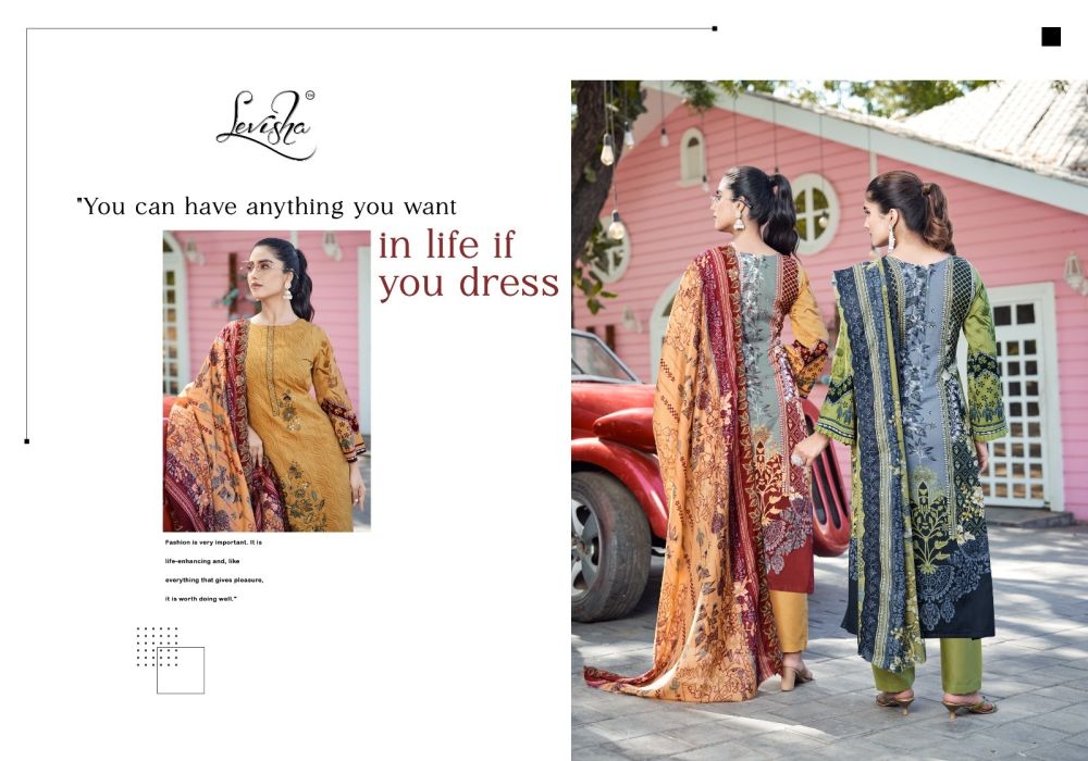 Madhubala 4 Levisha Lawn Cotton Karachi Salwar Suits Wholesaler