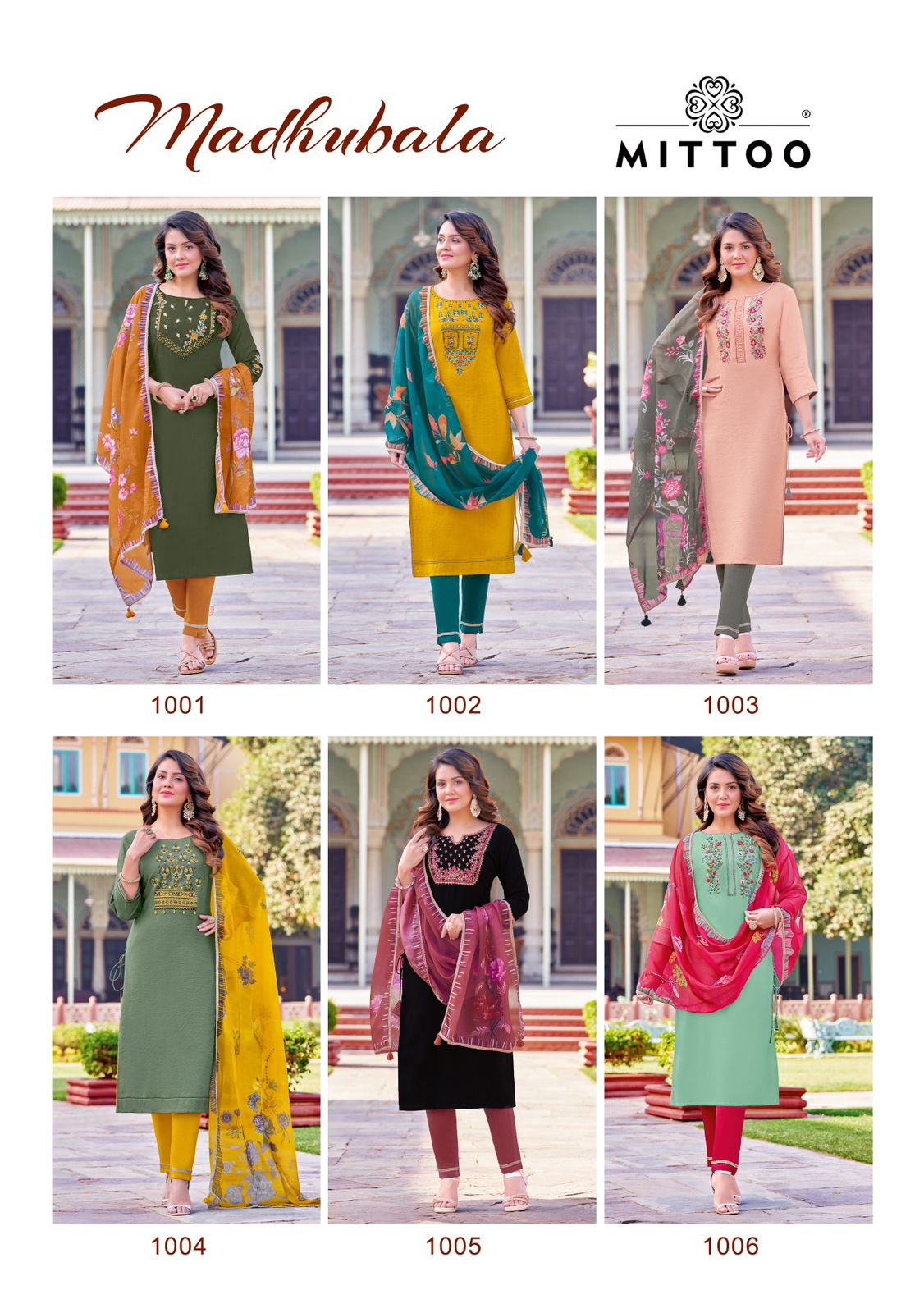 Madhubala Mittoo Viscose Weaving Readymade Pant Style Suits Wholesale Price