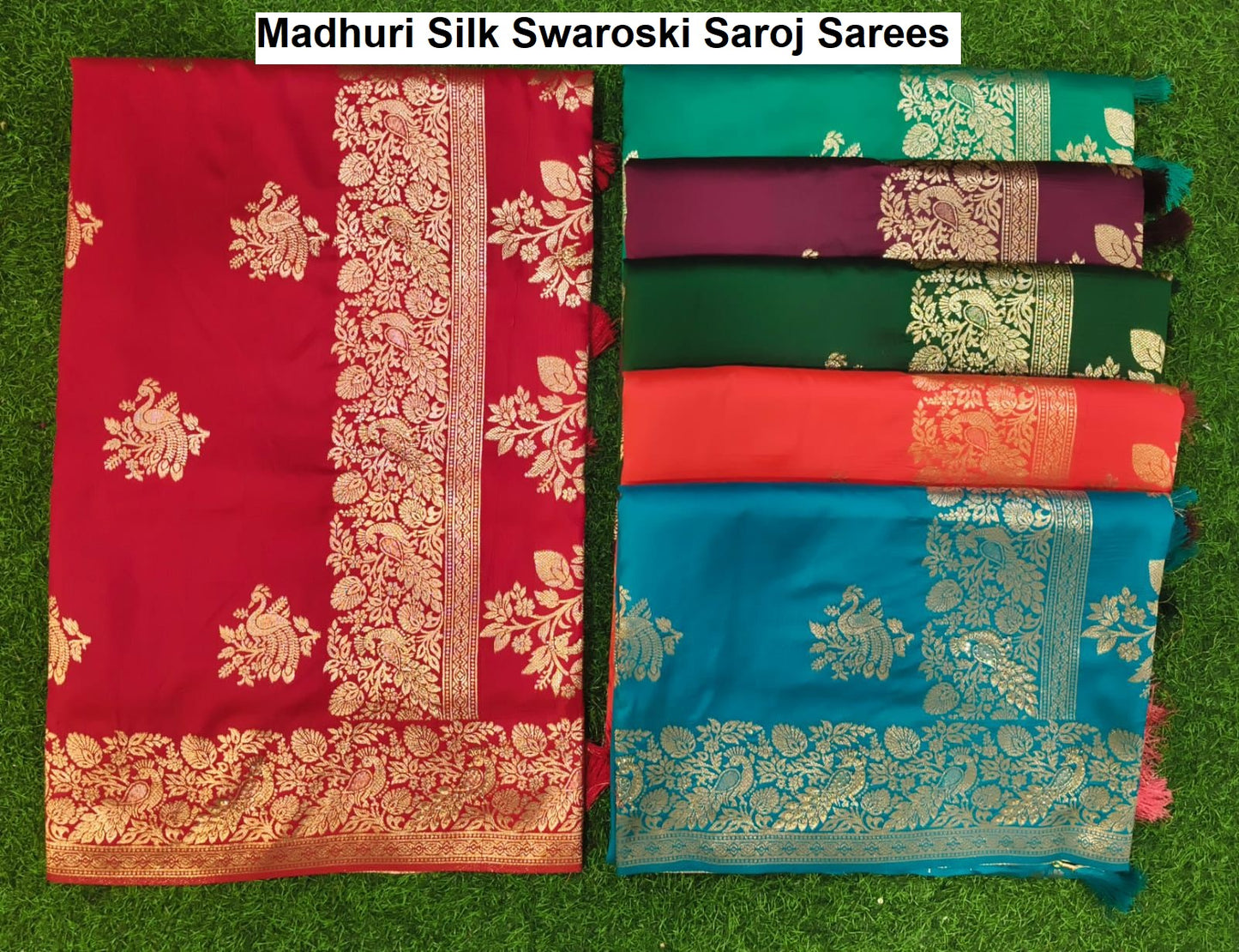 Madhuri Silk Swaroski Saroj Sarees Manufacturer Ahmedabad