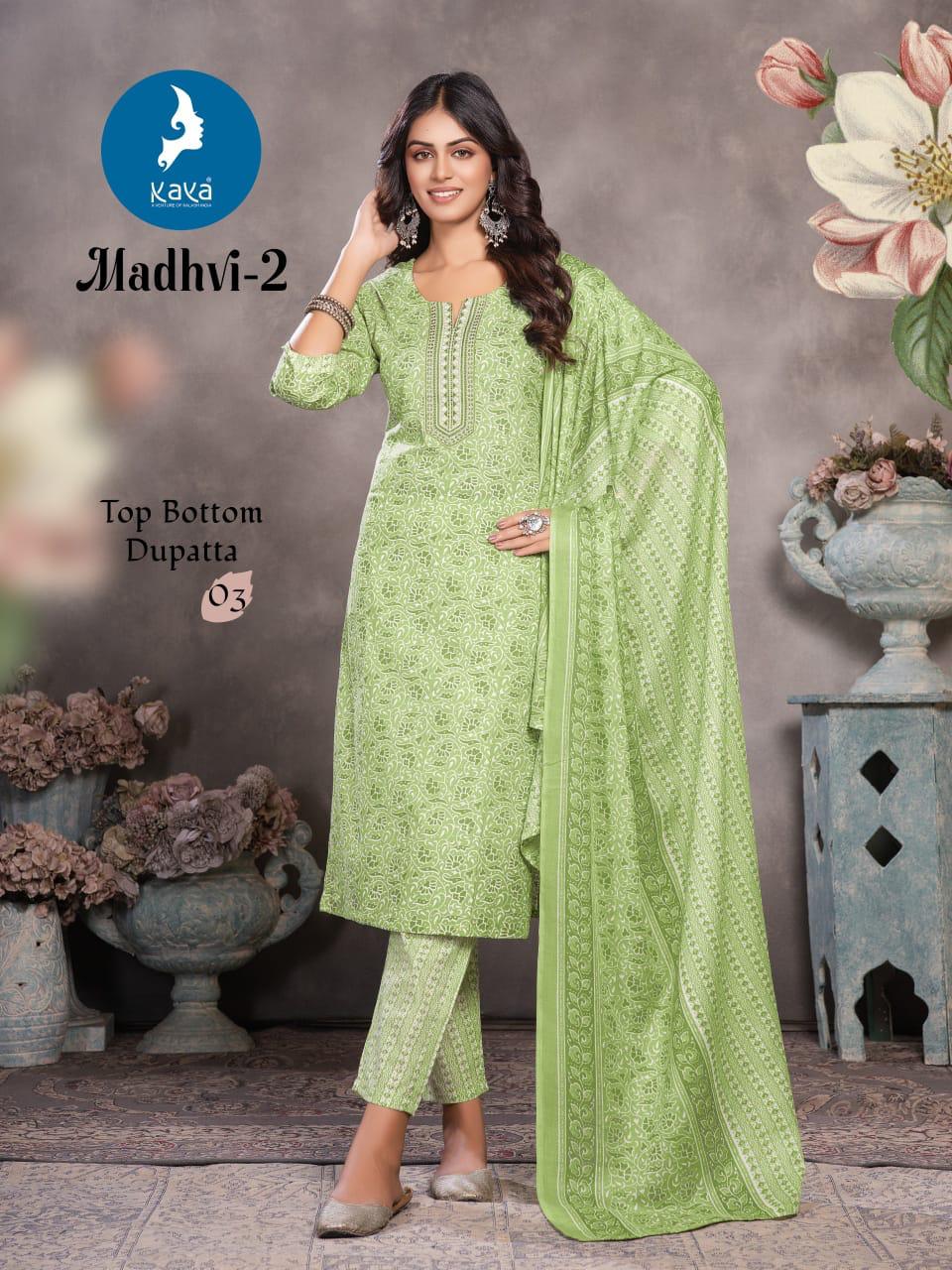 Madhvi 2 Kaya Readymade Cotton Pant Suits Supplier India