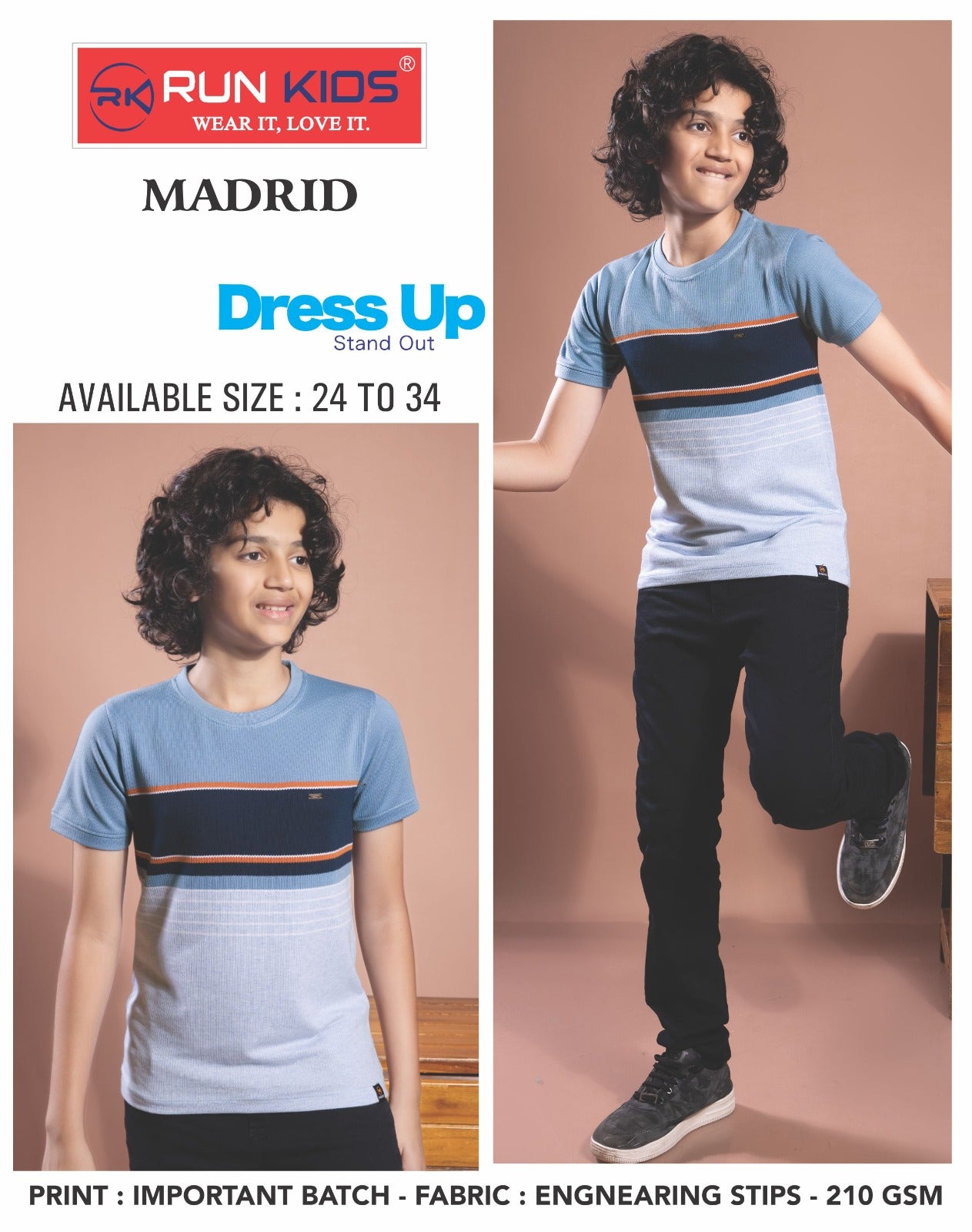 Madrid Run Kids Boys Tshirt Supplier Ahmedabad