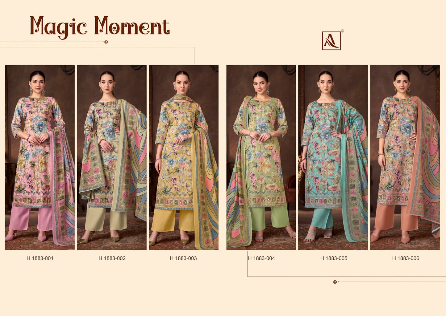 Magic Moment Alok Pure Zam Plazzo Style Suits Wholesale Price