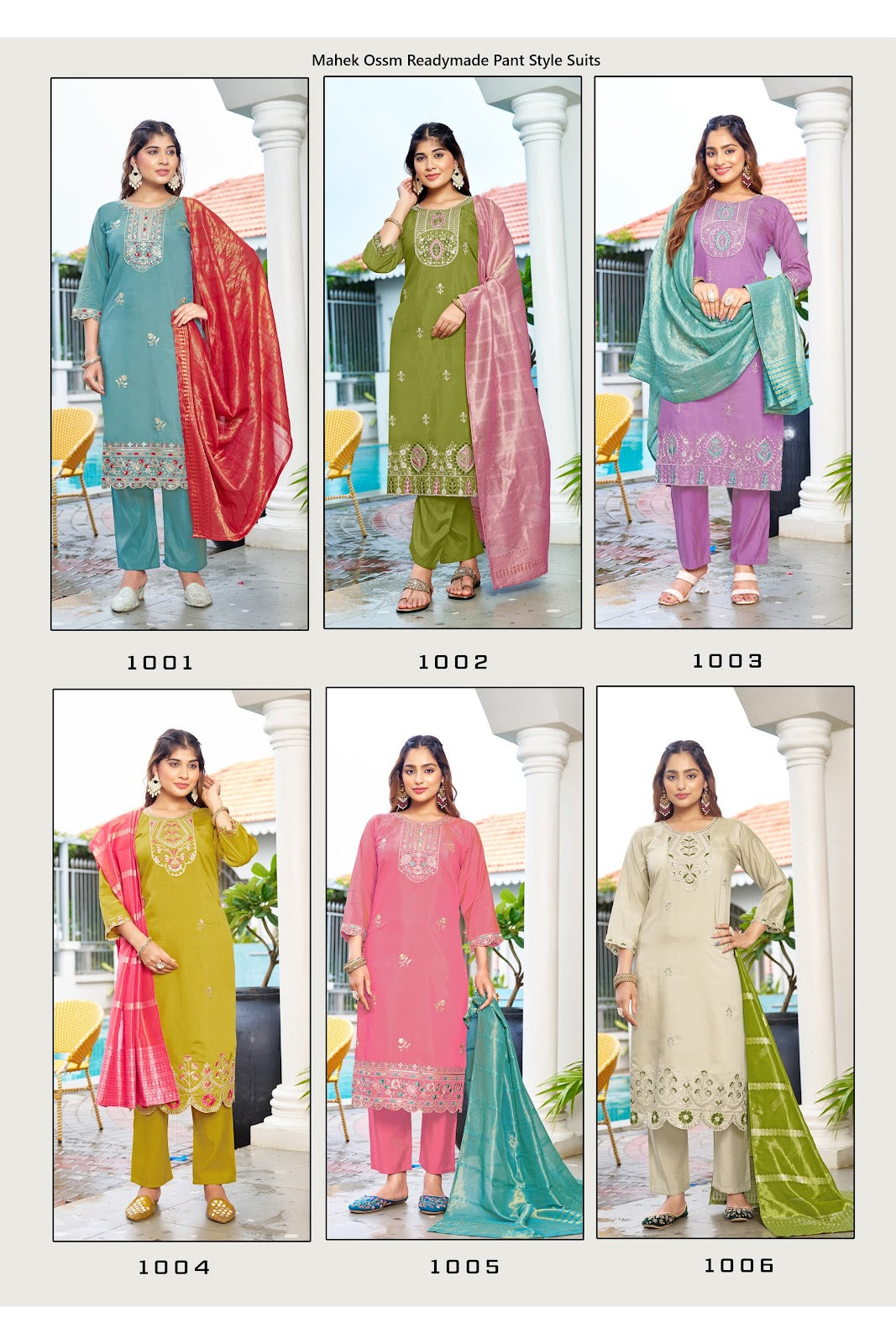 Mahek Ossm Roman Simmer Readymade Pant Style Suits Manufacturer India