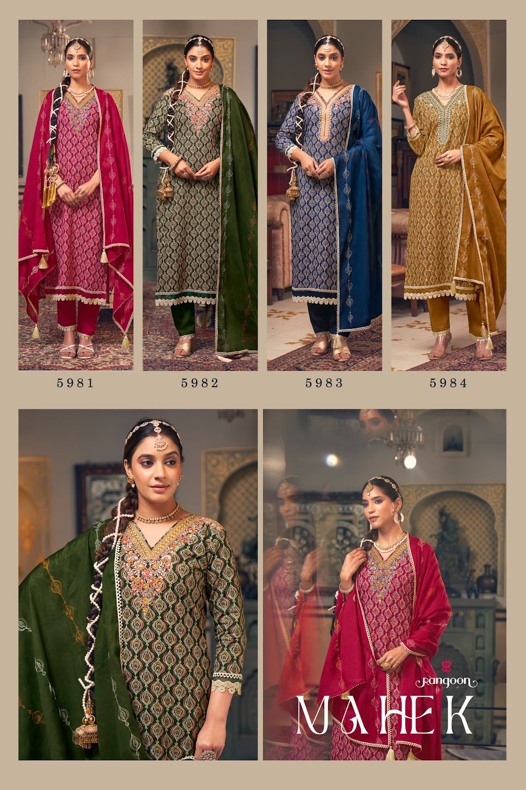 Mahek Rangoon Pure Cotton Readymade Suits Wholesaler Gujarat