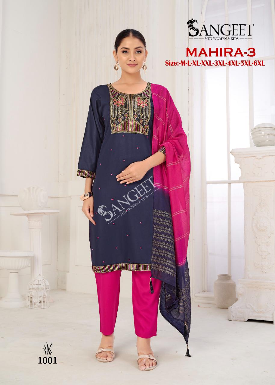 Mahira 3 Sangeet Viscose Rayon Readymade Pant Style Suits Wholesale Price