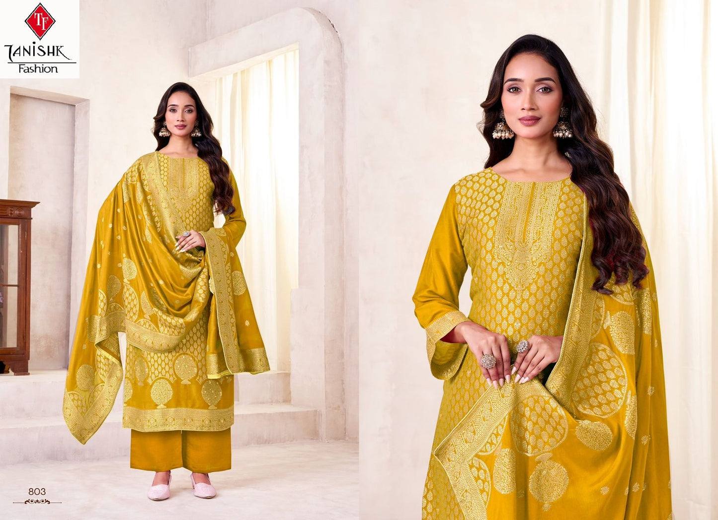 Mahira Tanishk Fashion Pure Viscose Plazzo Style Suits Supplier Ahmedabad