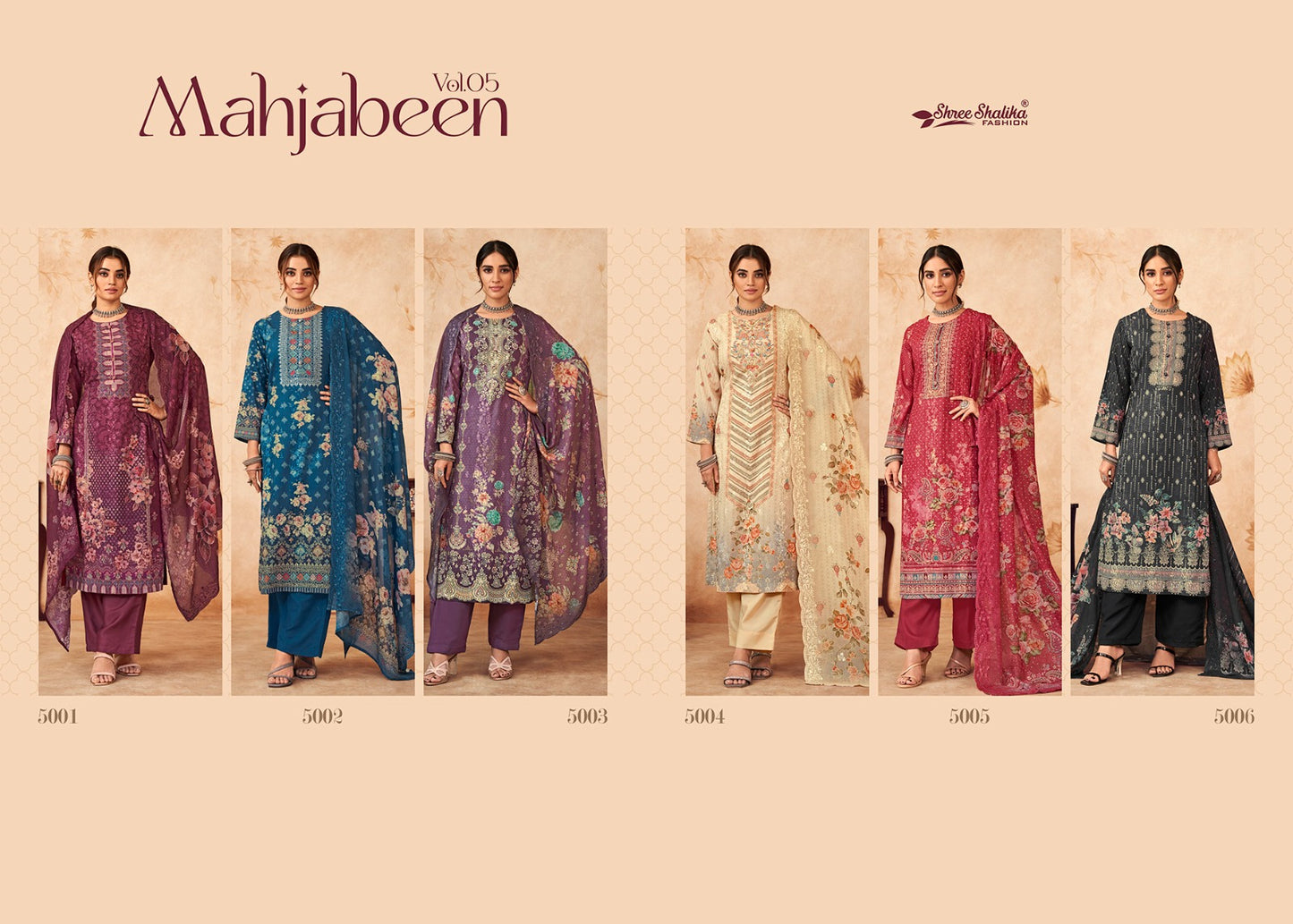 Mahjabeen Vol 5 Shree Shalika Fashion Cotton Lawn Pant Style Suits Wholesaler India