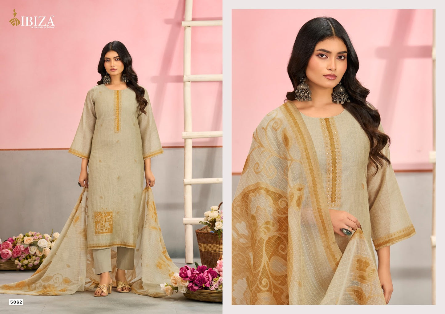 Mahra Ibiza Organic Cotton Pant Style Suits Wholesaler Gujarat