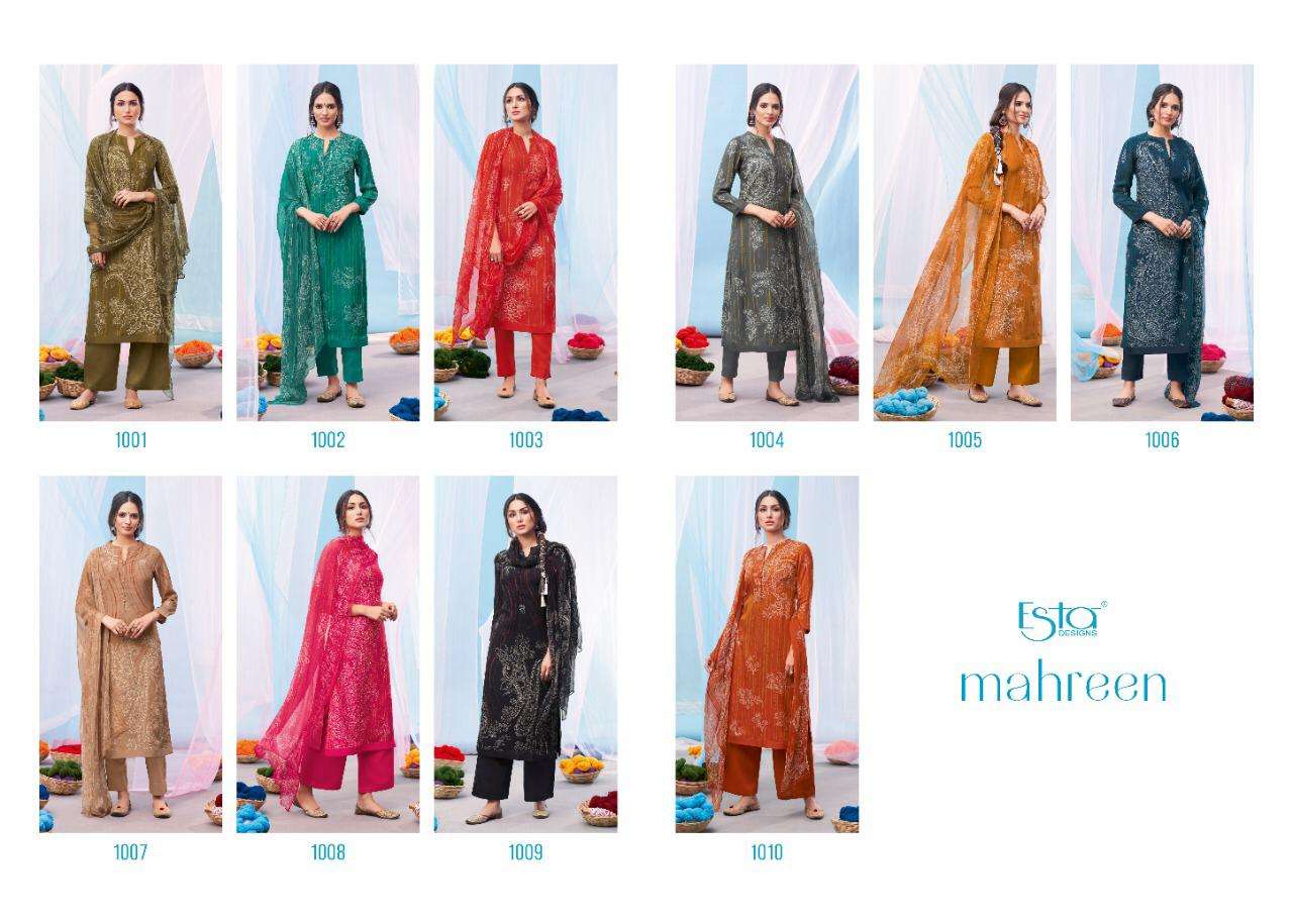 Mahreen Esta Designs Pure Muslin Plazzo Style Suits Supplier