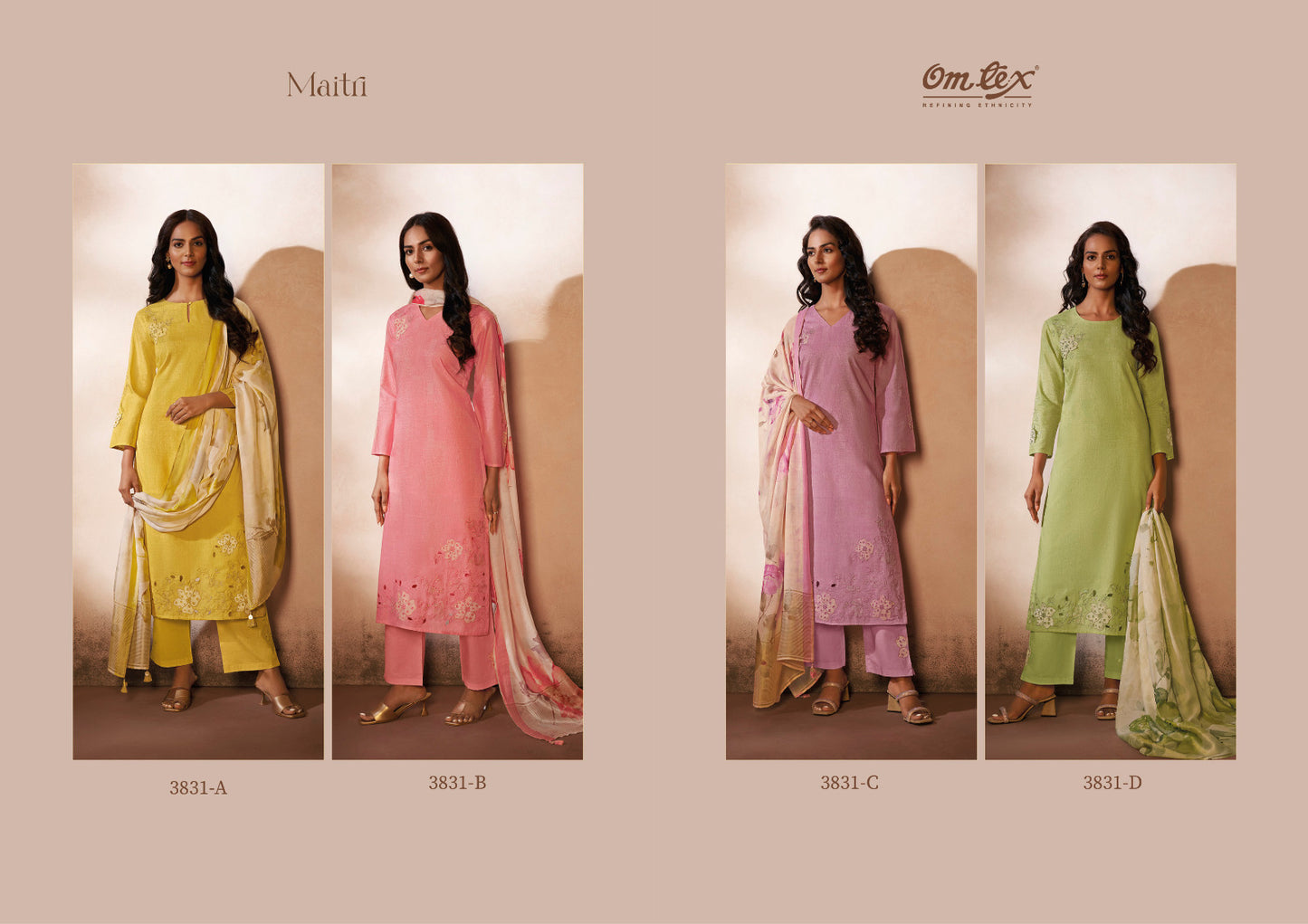 Maitri Omtex Lawn Cotton Pant Style Suits