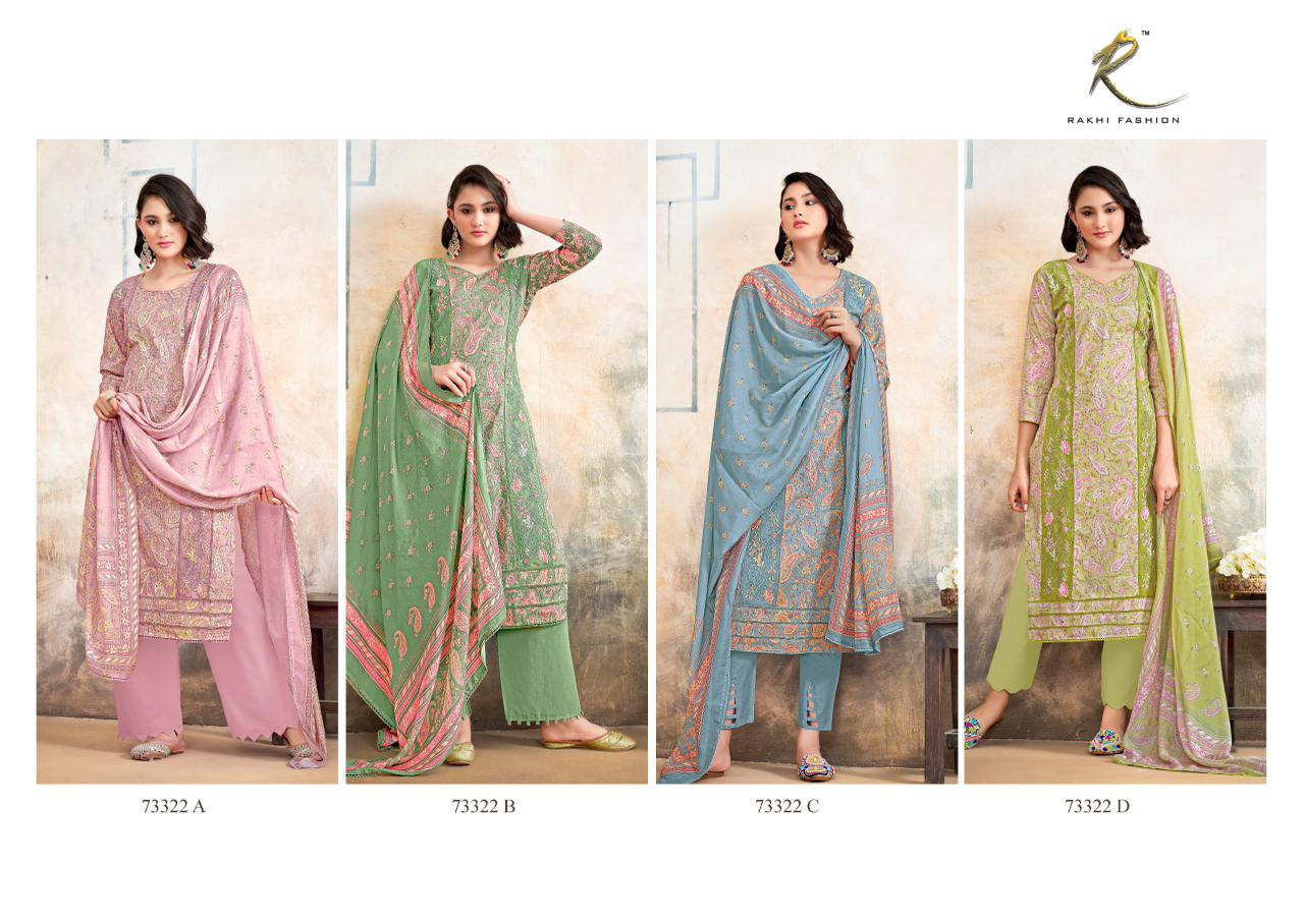 Majestic Glow Rakhi Fashion Cotton Pant Style Suits Wholesaler Gujarat