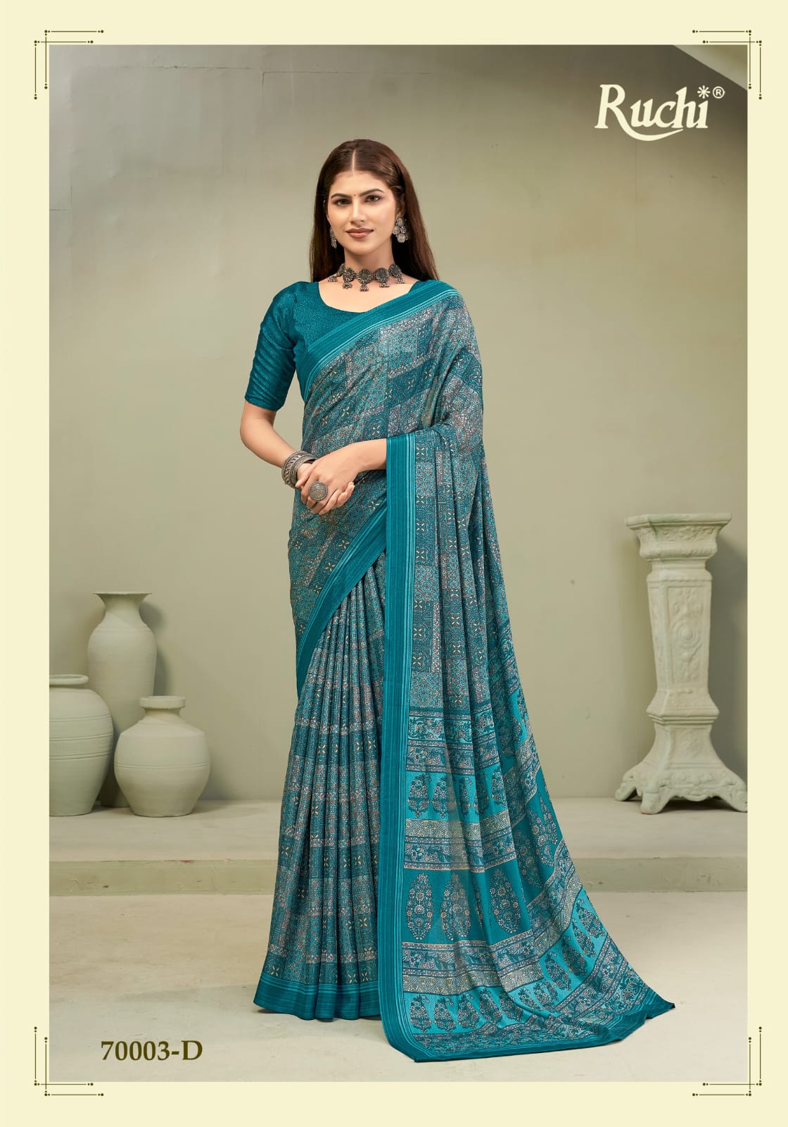 Majestic Silk Ruchi Sarees Wholesaler Gujarat