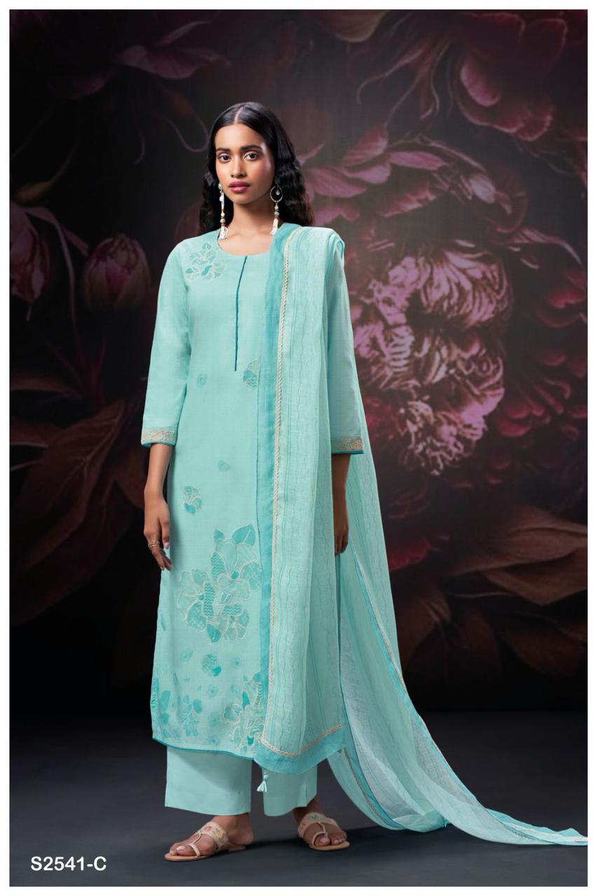 Makaila-2541 Ganga Premium Cotton Plazzo Style Suits
