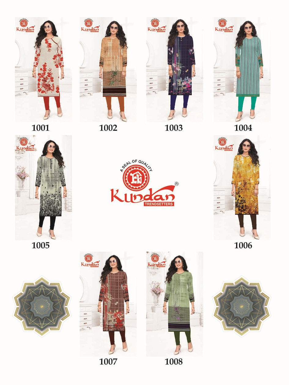 Malang Vol 1 Kundan Cotton Long Straight Kurti Exporter Gujarat