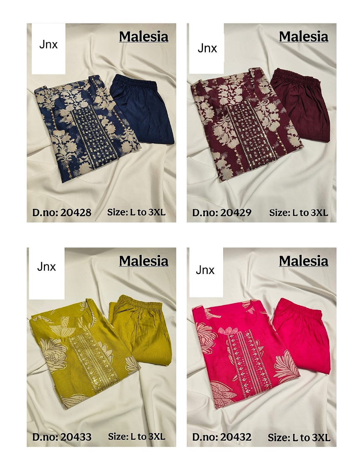 Malesia Jnx Kurti Pant Set Exporter