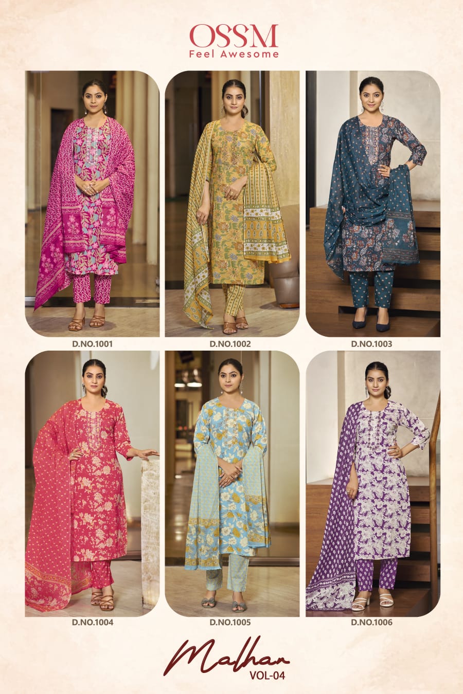 Malhar Vol 4 Ossm Cotton Readymade Suits Exporter Gujarat
