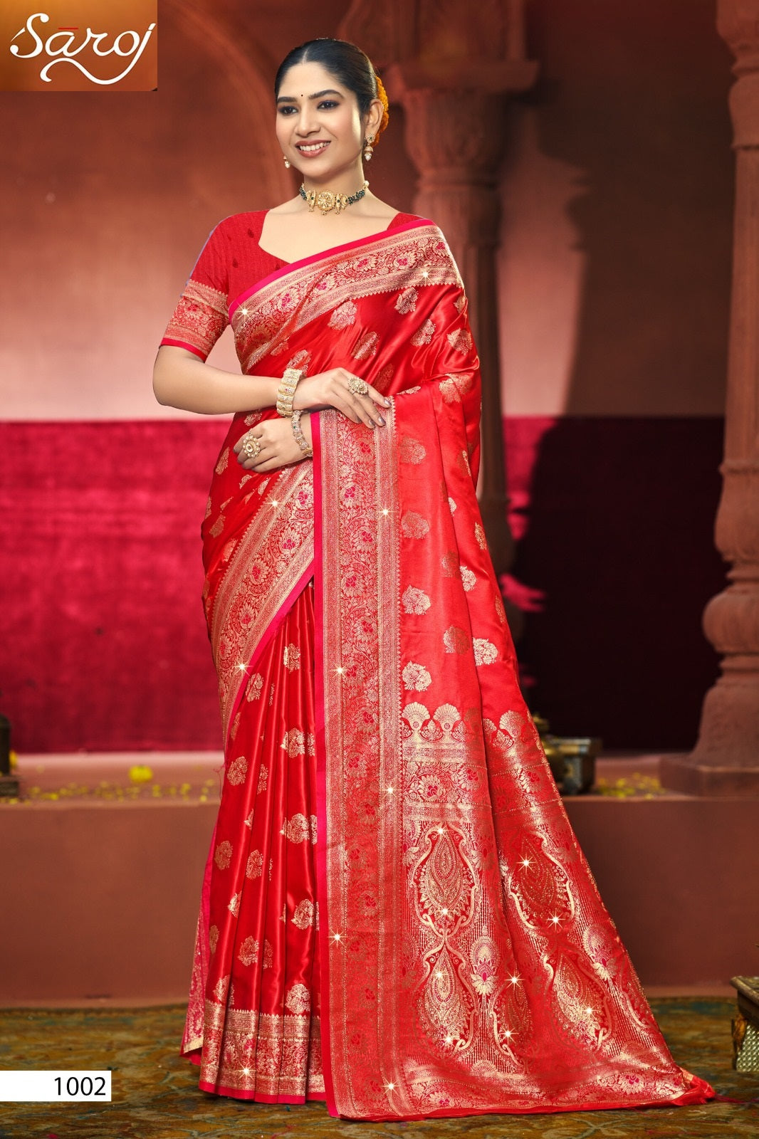 Malini Satin Saroski Vol 1 Saroj Sarees Manufacturer Ahmedabad