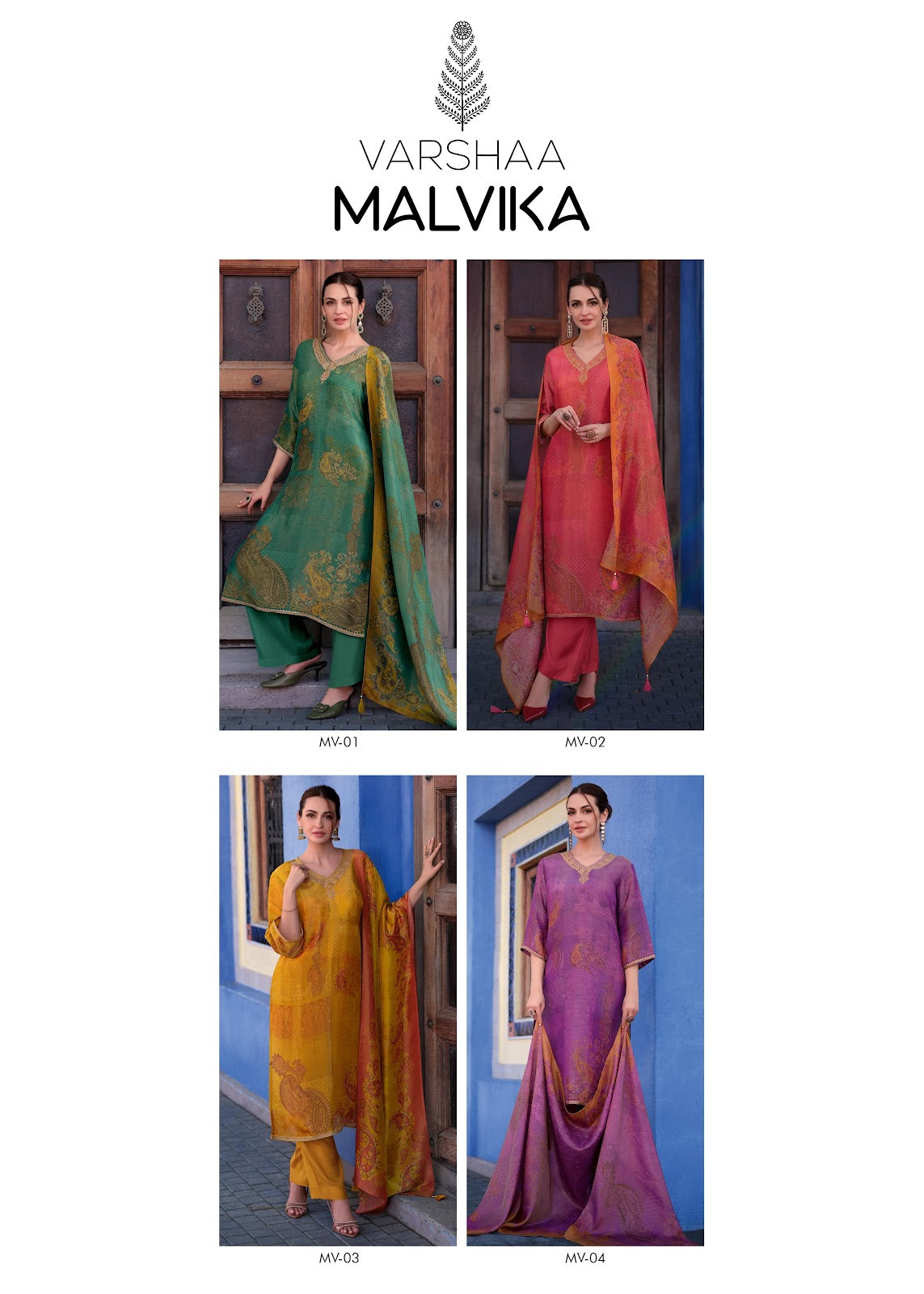 Malvika Varsha Fashions Viscose Pant Style Suits Wholesaler Gujarat