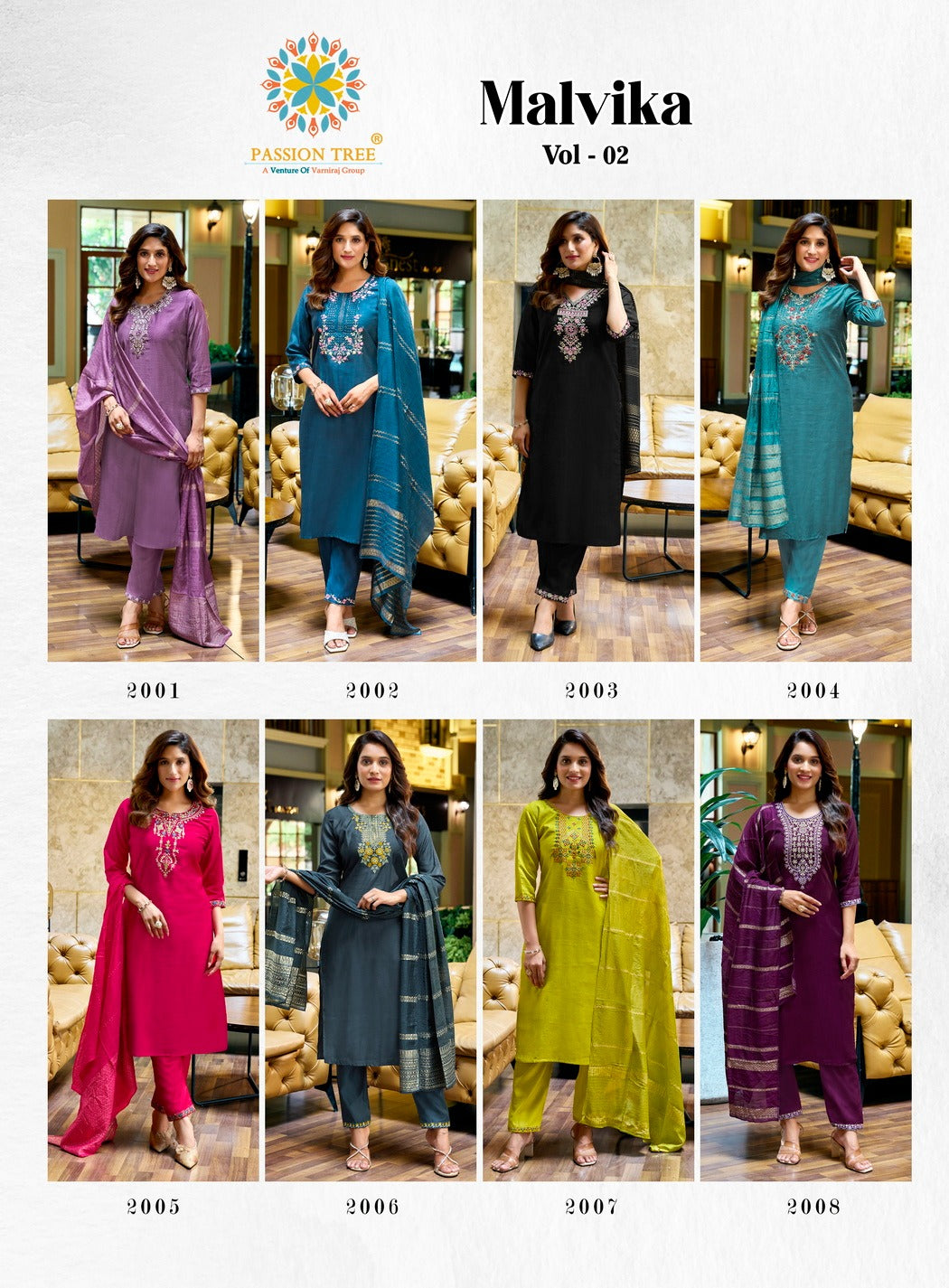 Malvika Vol 2 Passion Tree Vetican Readymade Pant Style Suits Wholesale
