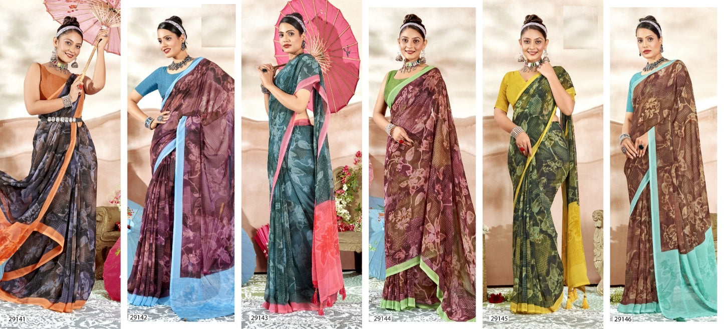 Manasvi Vol 8 Vallabhi Prints Georgette Sarees Supplier Gujarat