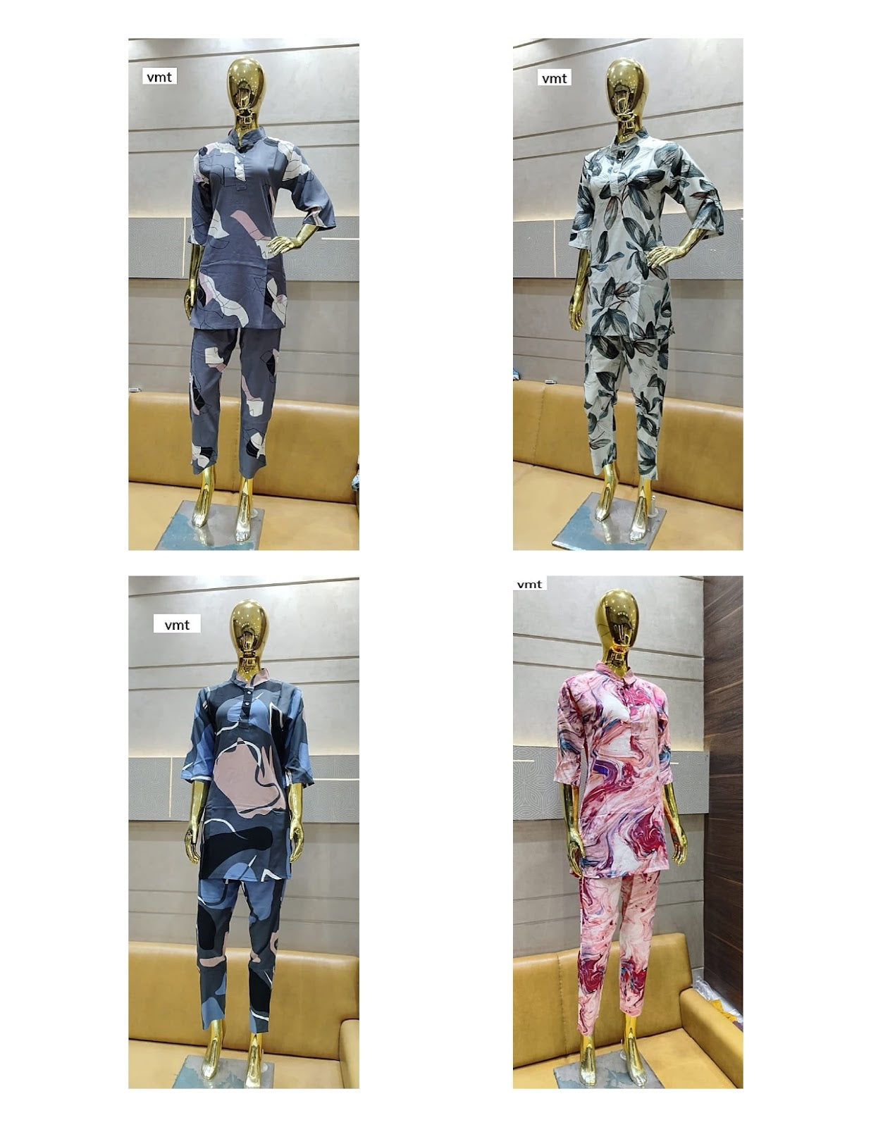 Mandarin Collar Vmt Reyon Co Ord Set Supplier India