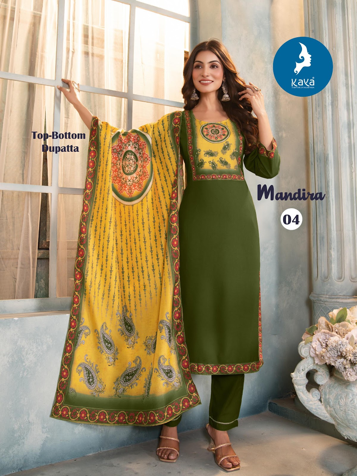 Mandira Kaya Reyon Readymade Pant Style Suits Wholesaler Ahmedabad