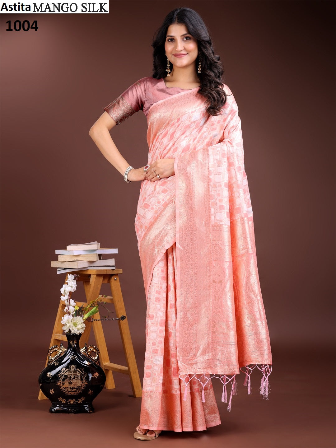 Mango 1001-1006 Astita Linen Cotton Sarees Supplier Gujarat