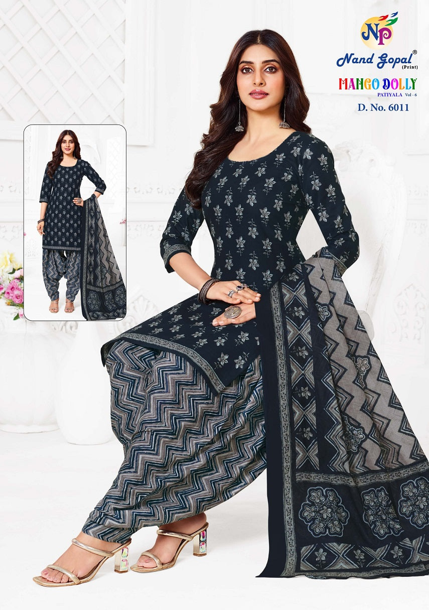 Mango Dolly Patiyala Vol 6 Nandgopal Cotton Dress Material Wholesaler India