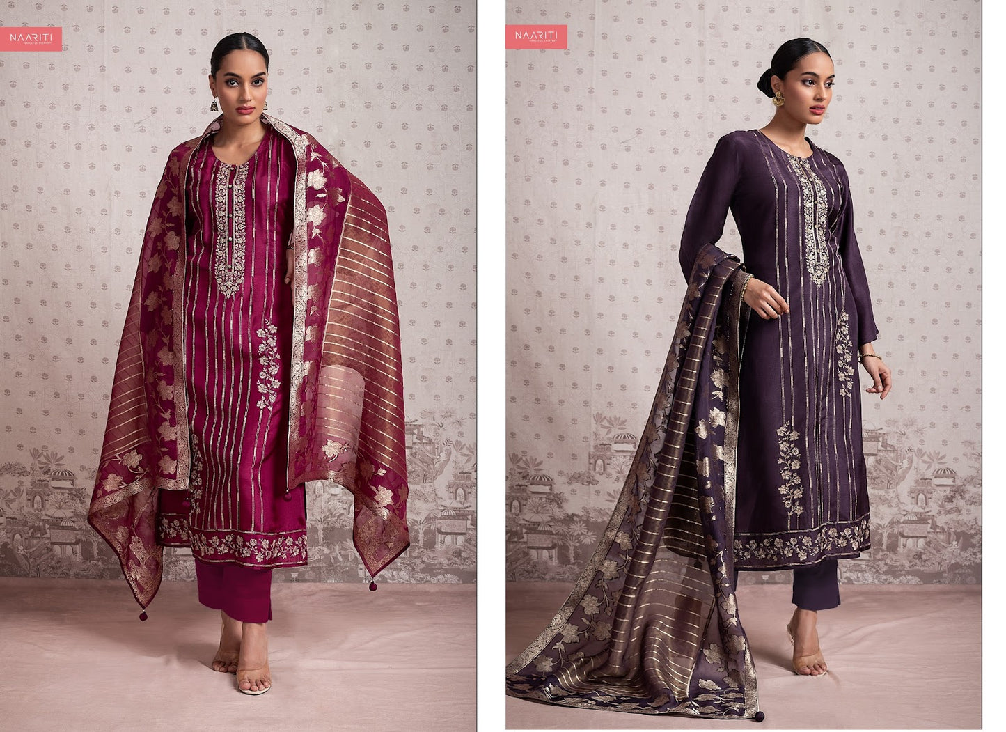 Manizeh Naariti Silk Pant Style Suits Manufacturer