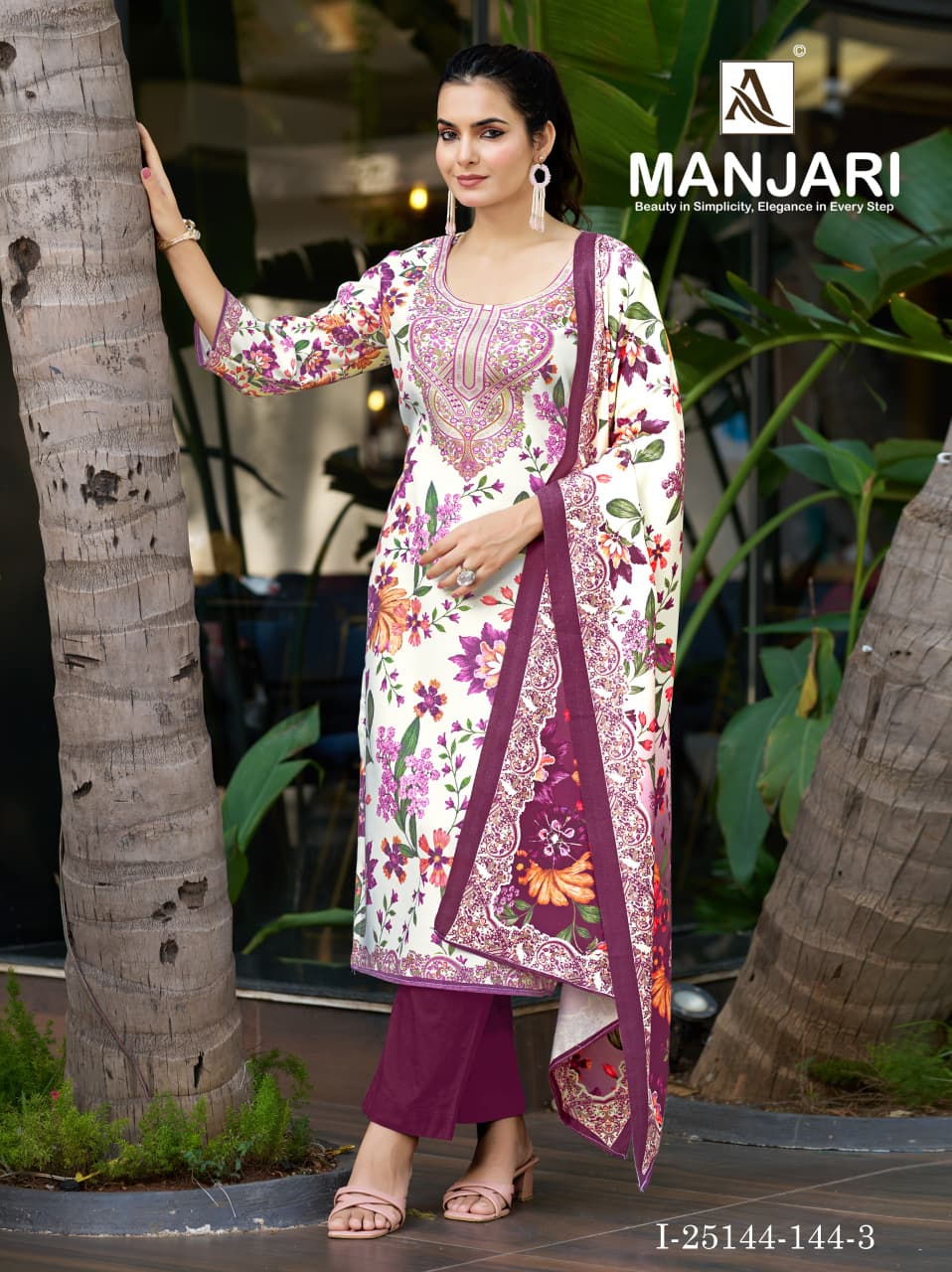 Manjari Alok Viscose Pashmina Suits Supplier India