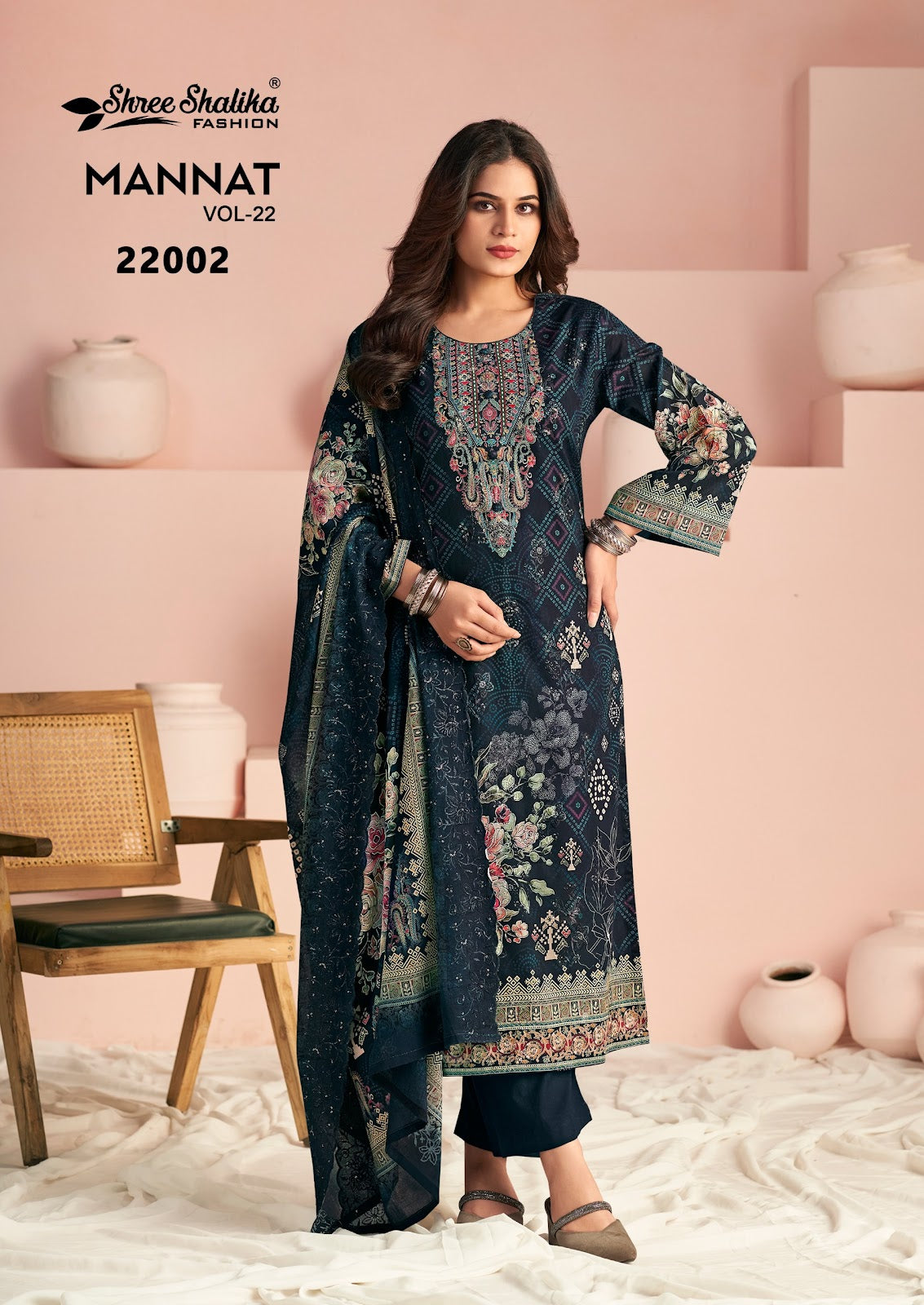 Mannat Vol 22 Shree Shalika Fashion Cotton Lawn Karachi Salwar Suits Supplier