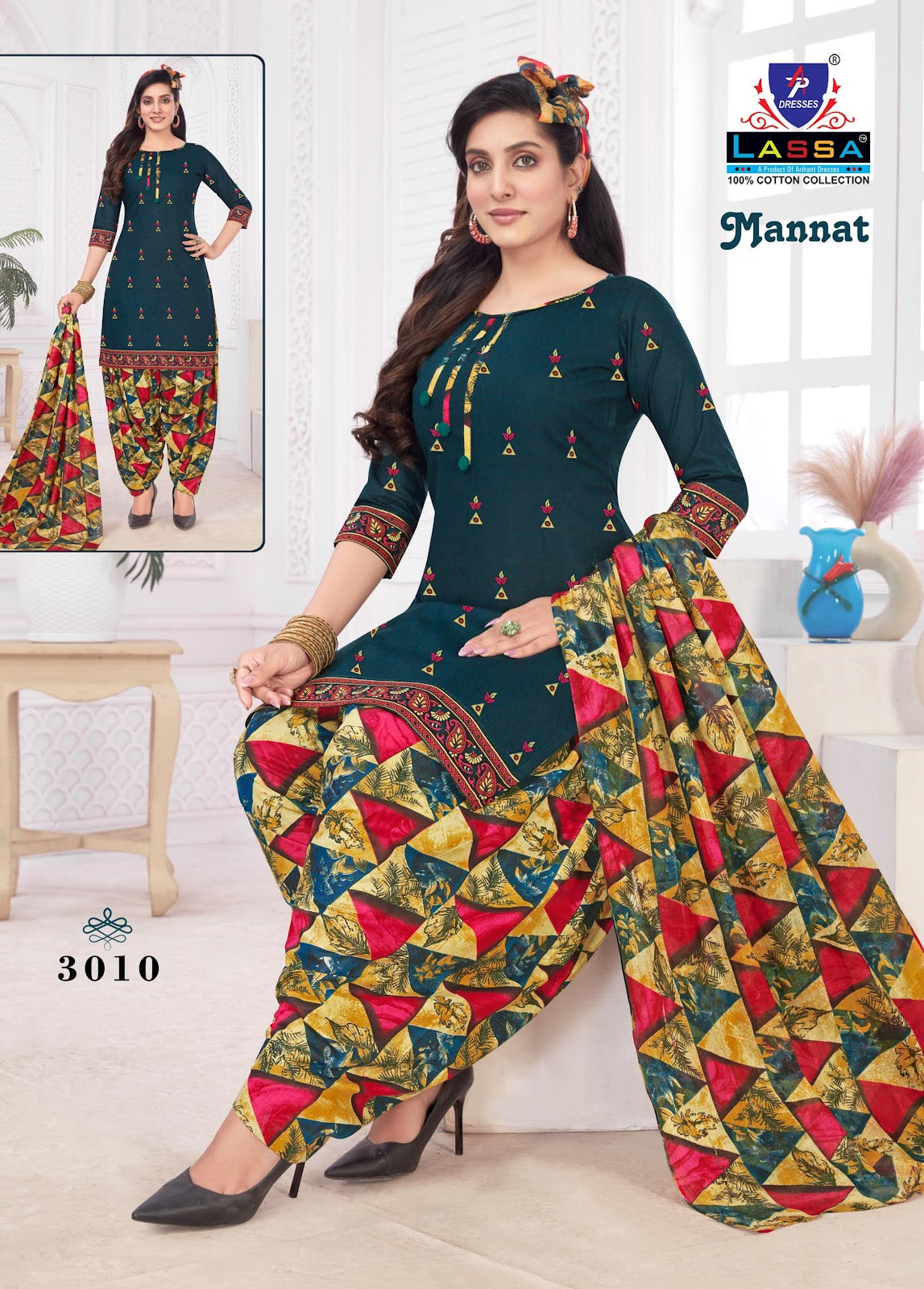 Mannat Vol 3 Ap Dresses Cotton Dress Material Wholesale Price