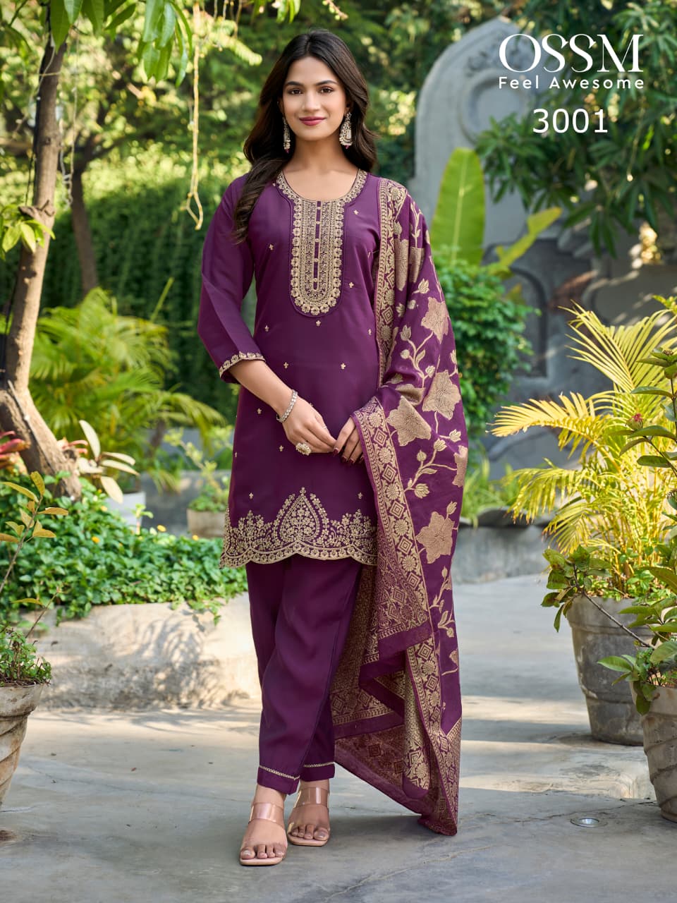 Mannat Vol 3 Ossm Roman Silk Readymade Pant Style Suits Wholesaler Ahmedabad