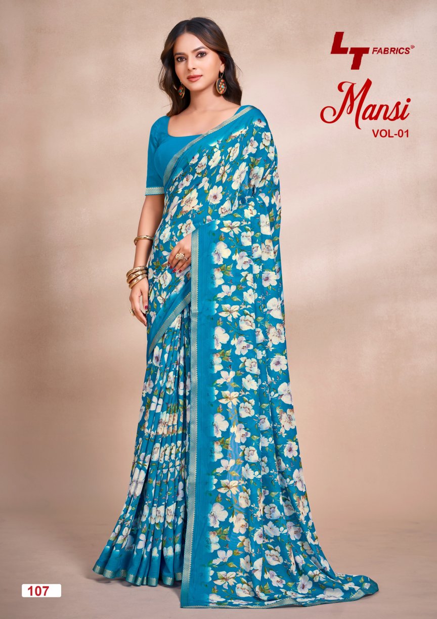 Mansi Vol 1 Lt Fabrics Micro Sarees Manufacturer Ahmedabad