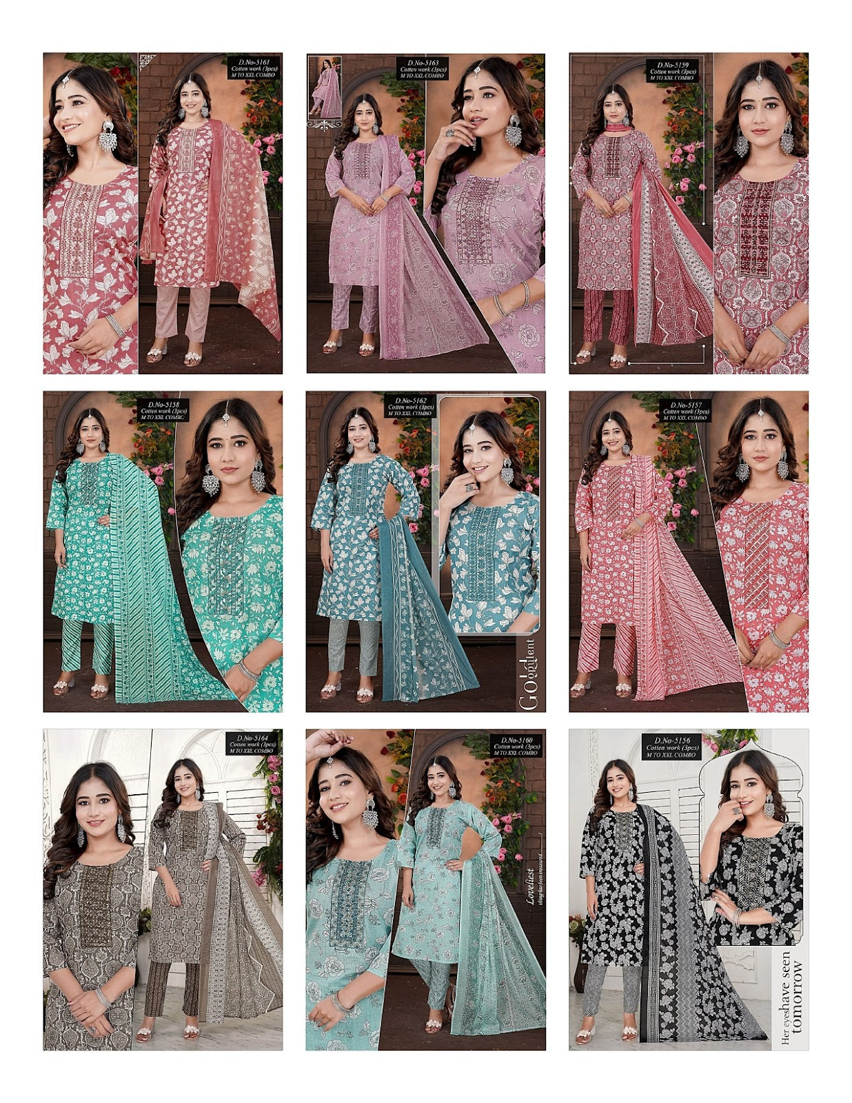 Manual Work 2604 Maira Readymade Cotton Pant Suits Manufacturer Gujarat