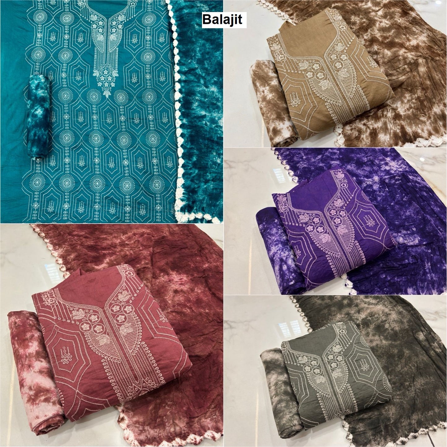 Marble 2806 Balajit Cotton Sartin Salwar Suits Exporter India