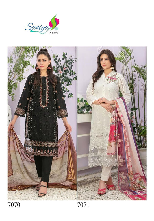 Maria B Cotton Vol 1 Saniya Trendz Cotton Pakistani Salwar Suits