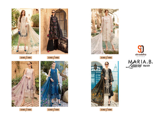 Maria B Lawn Vol 1 Shraddha Designer Cotton Pakistani Salwar Suits
