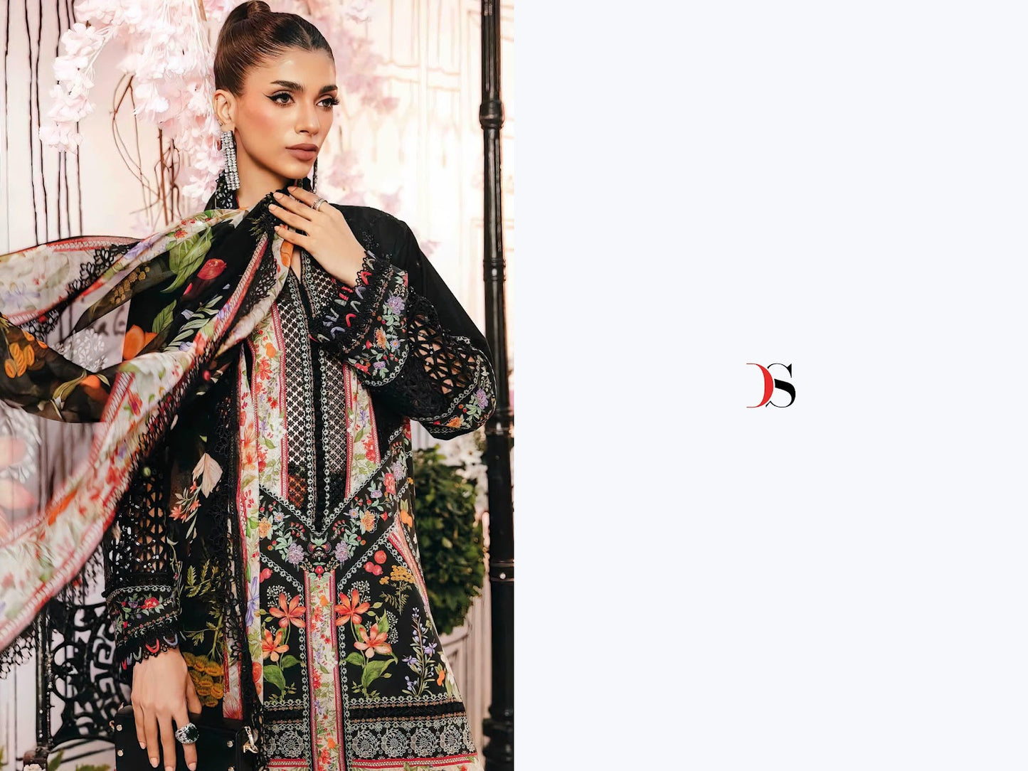 Maria B M Print 25-3 Deepsy Cotton Pakistani Patch Work Suits Manufacturer Gujarat
