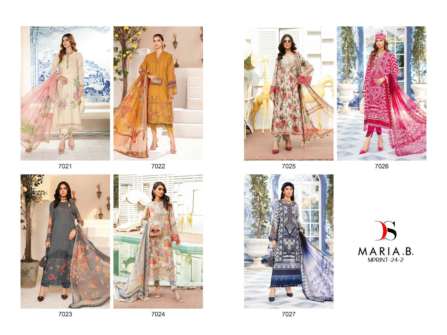 Maria B M Prints 24-2 Deepsy Cotton Pakistani Patch Work Suits Wholesaler India
