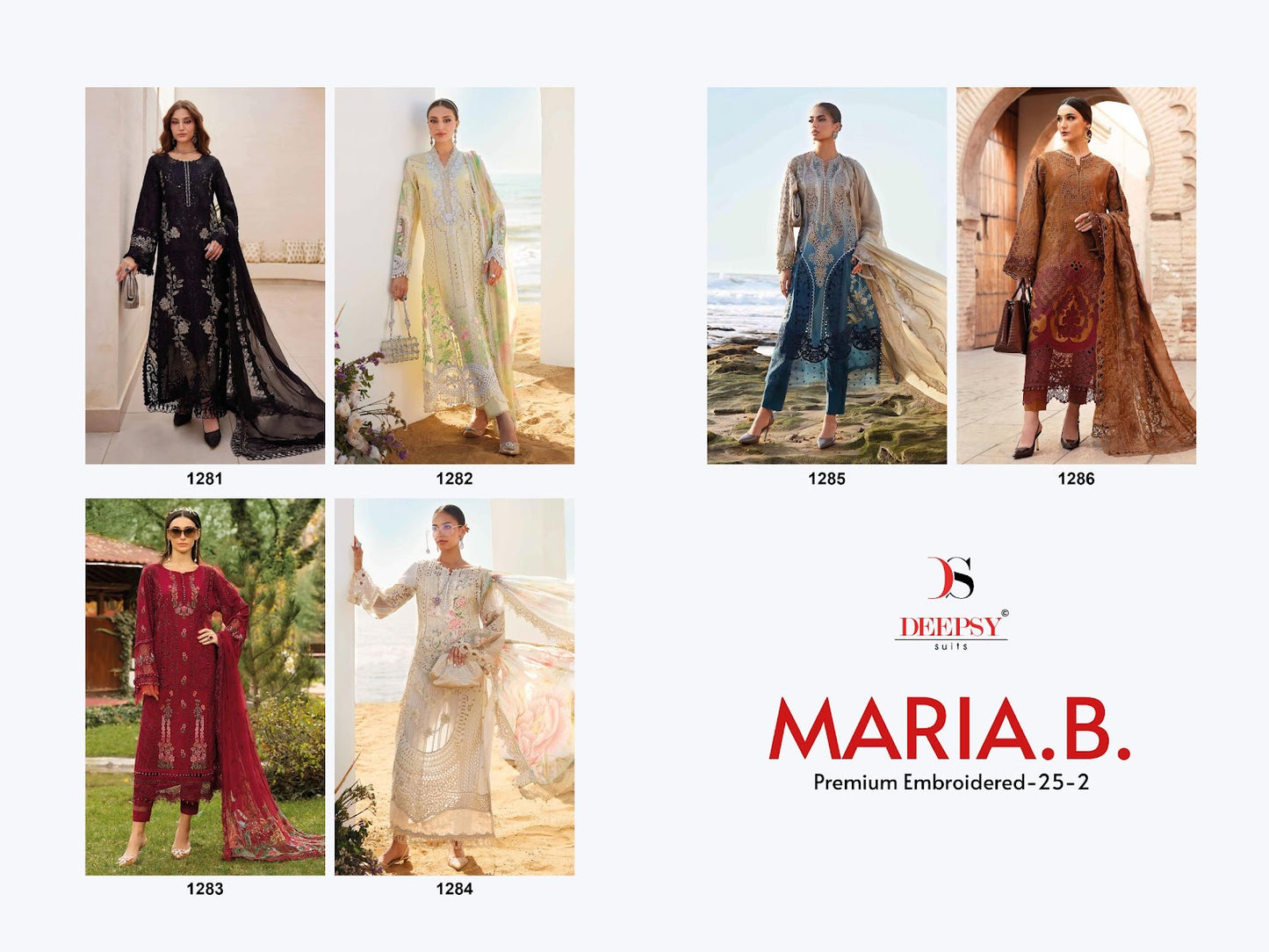 Maria B Premium Embroidered 25-2 Deepsy Pure Cotton Pakistani Salwar Suits Supplier
