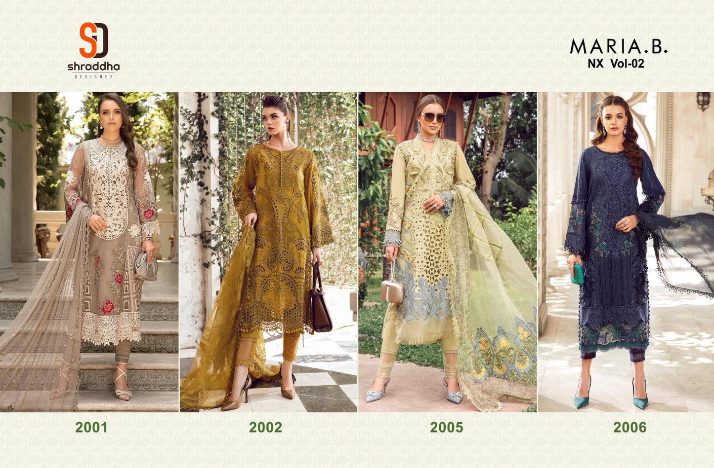 Maria B Vol 2 Nx Shraddha Designer Cotton Pakistani Salwar Suits Exporter India