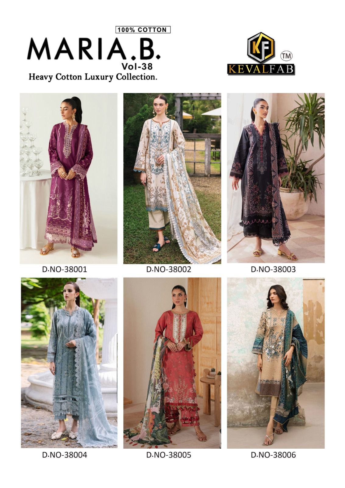 Maria B Vol 38 Heavy Cotton Luxury Collection Keval Fab Karachi Salwar  Suits Manufacturer Gujarat  Kavya Style Plus