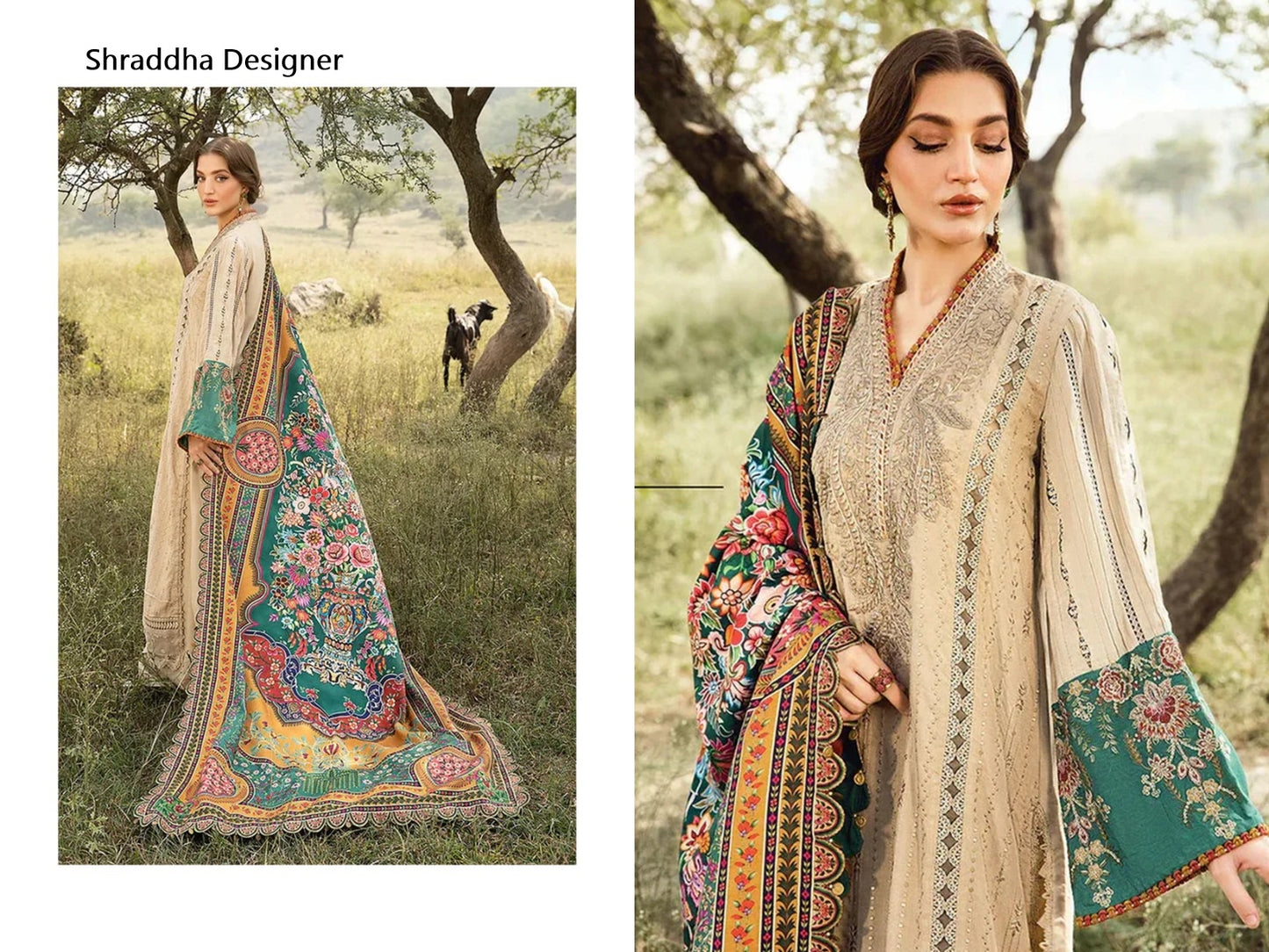 मारिया बी वॉल्यूम 3 श्रद्धा डिजाइनर विस्कोस रेयान पाकिस्तानी सलवार सूट निर्यातक अहमदाबाद