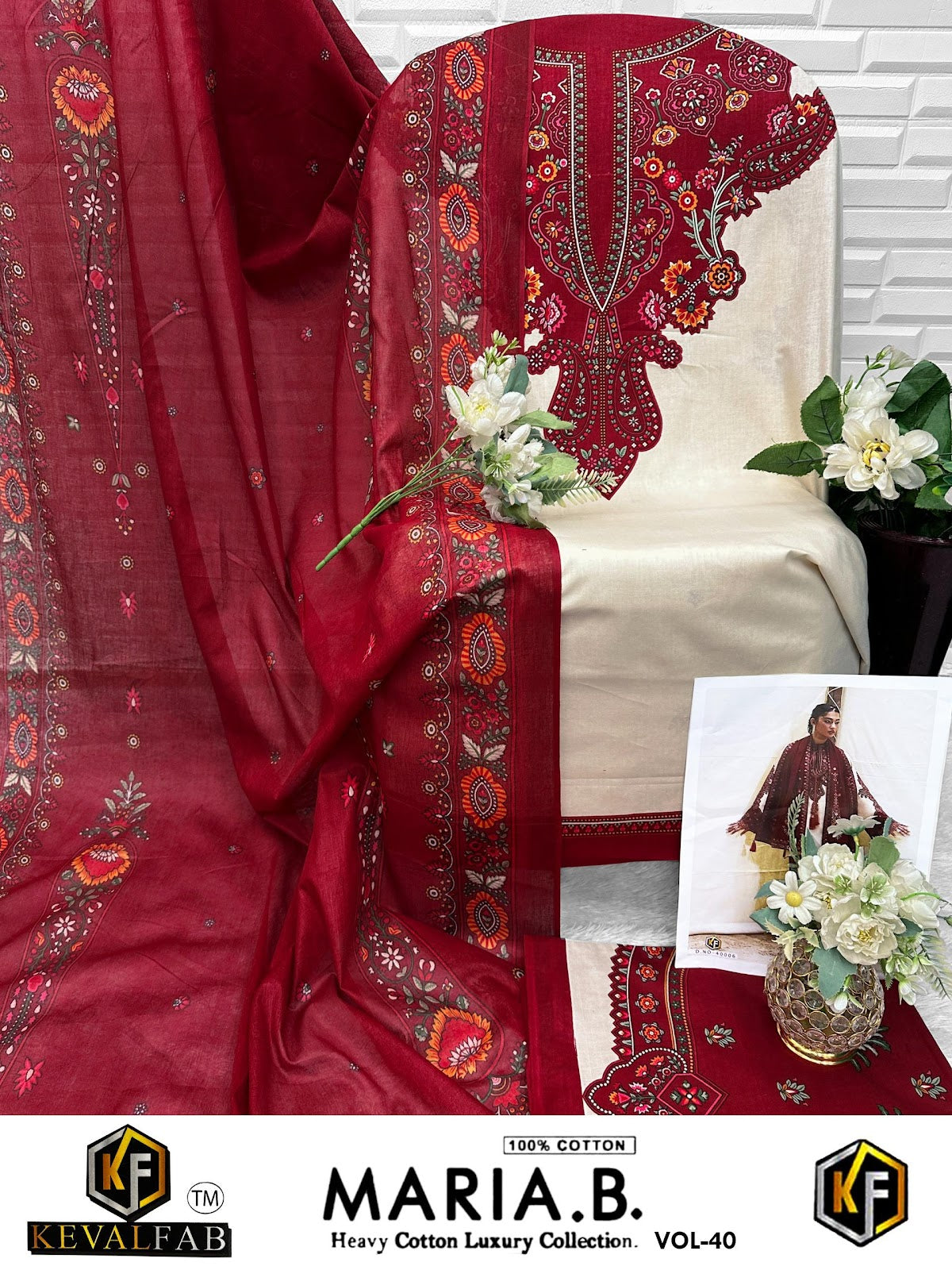 Maria B Vol 40 Keval Fab Cotton Karachi Salwar Suits Manufacturer Ahmedabad